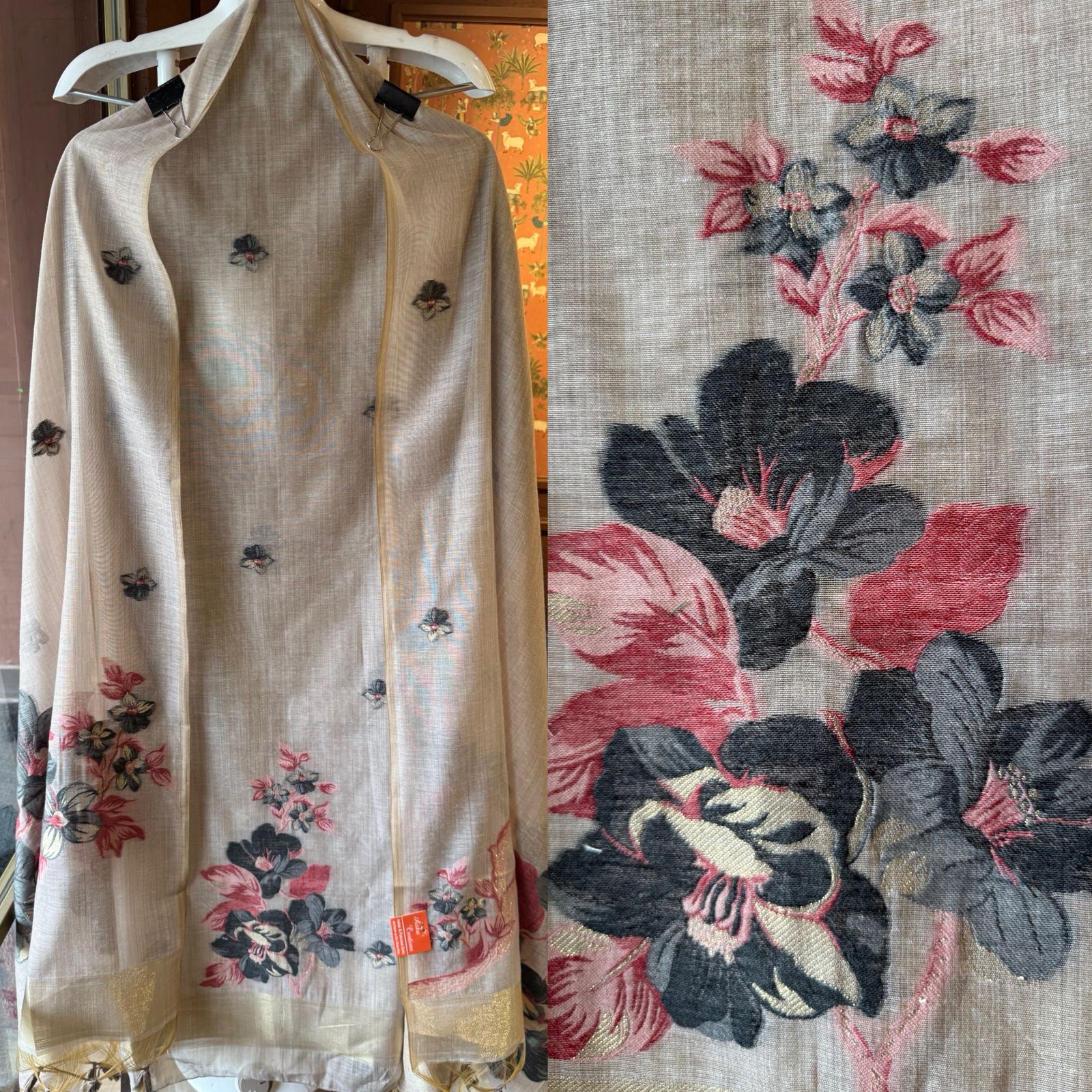 soft Mul Mul cotton chanderi