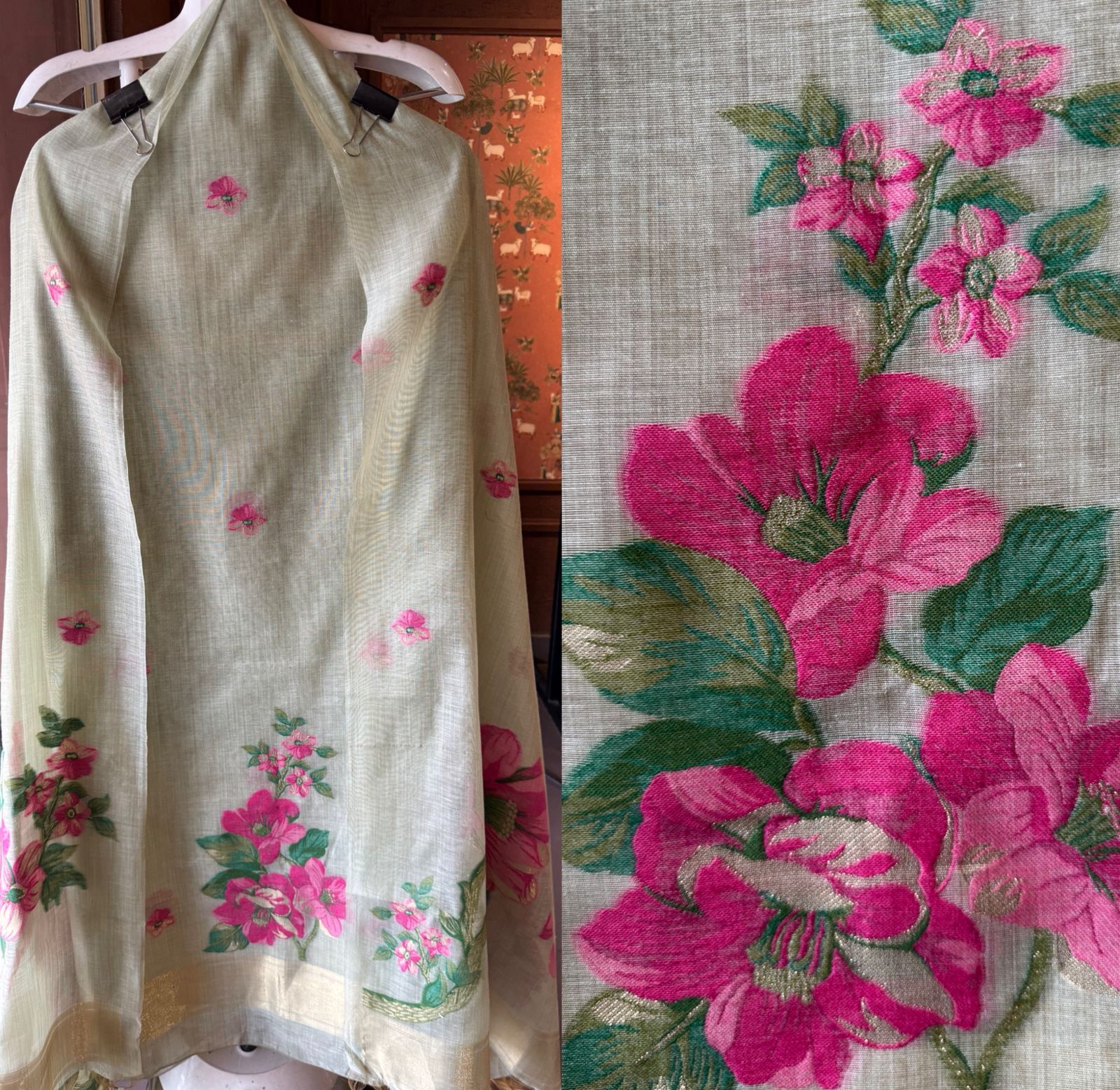 soft Mul Mul cotton chanderi