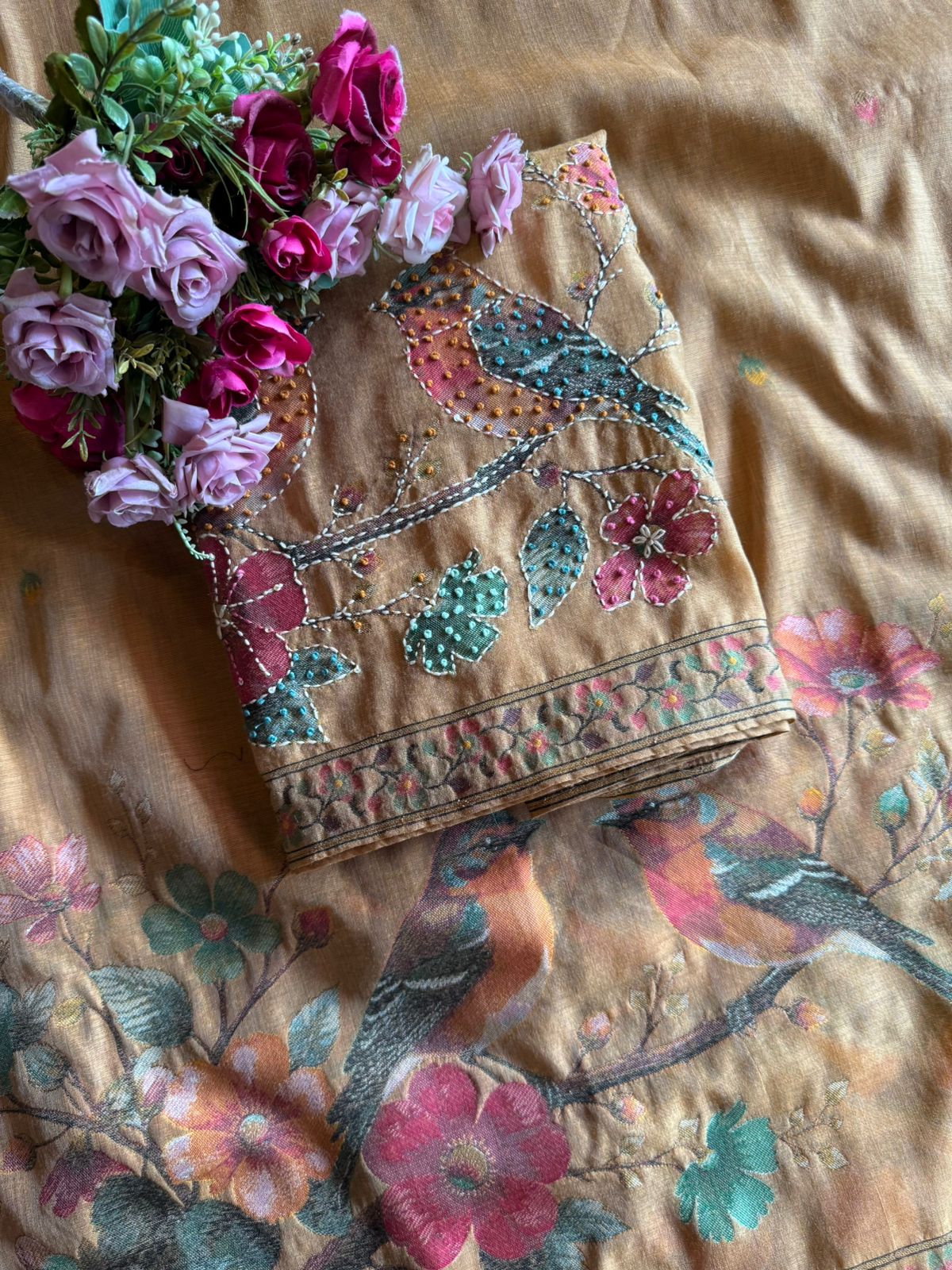 Mul cotton chanderi Unstitched Suits