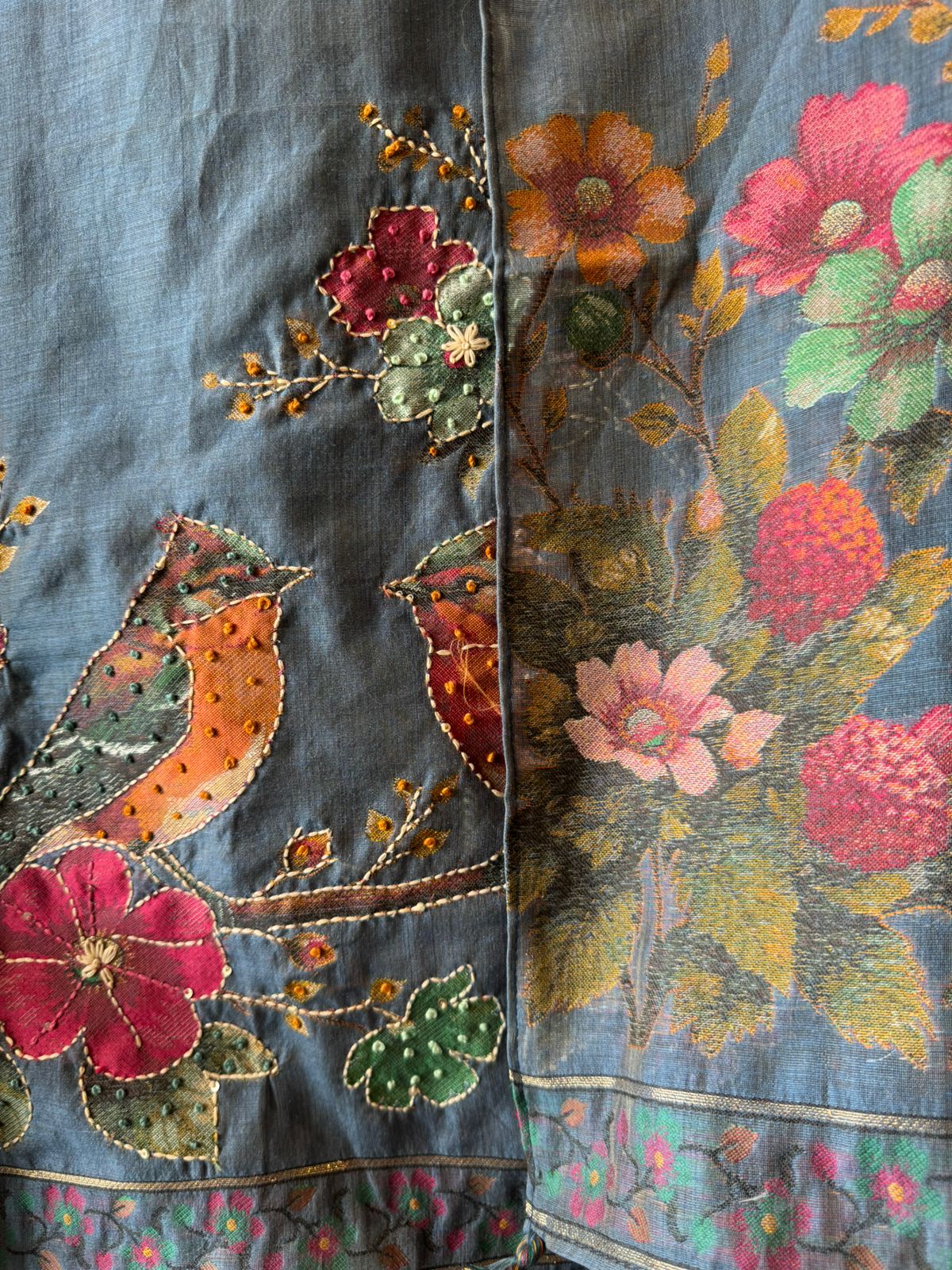 Mul cotton chanderi Unstitched Suits