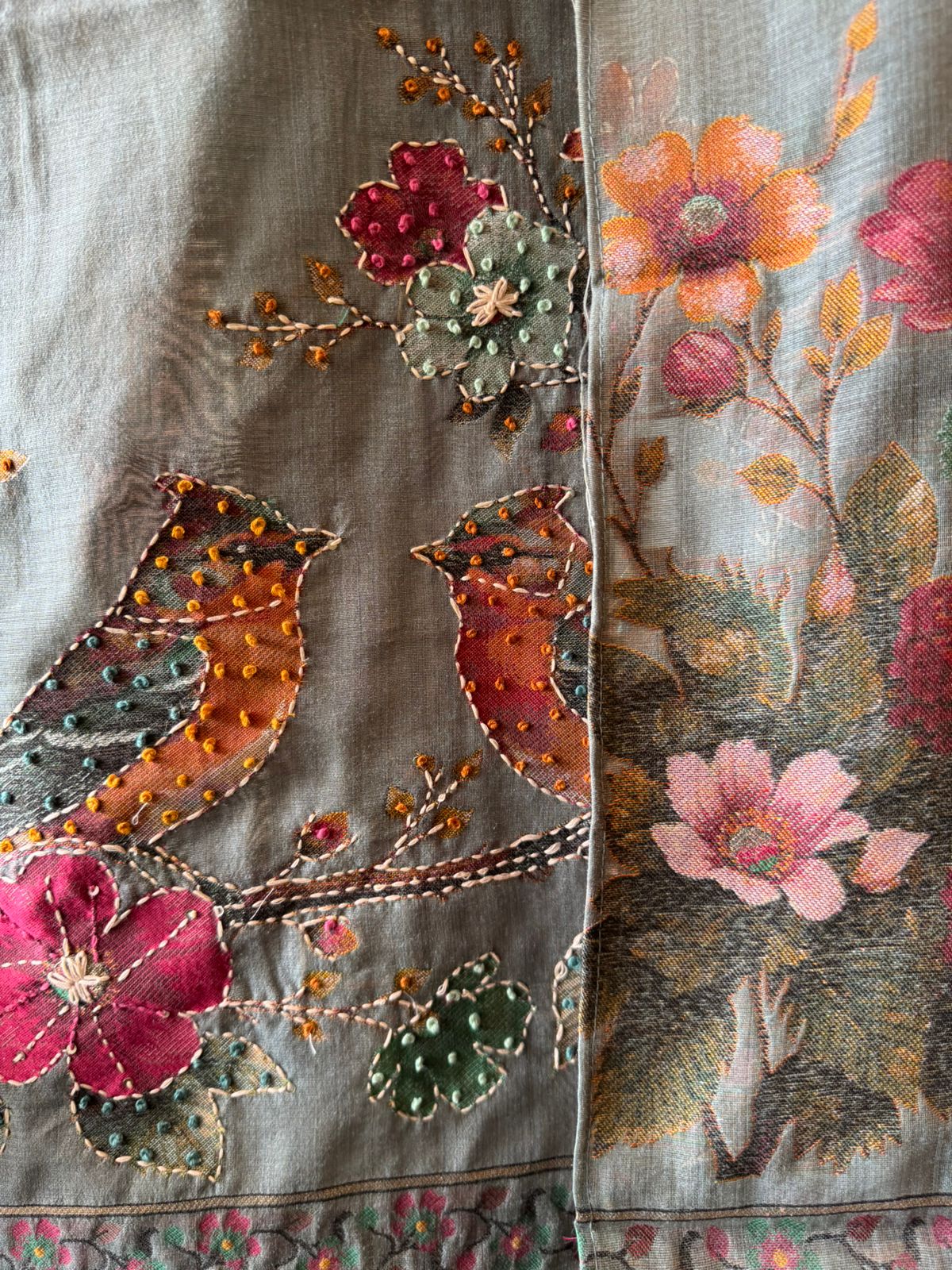 Mul cotton chanderi Unstitched Suits