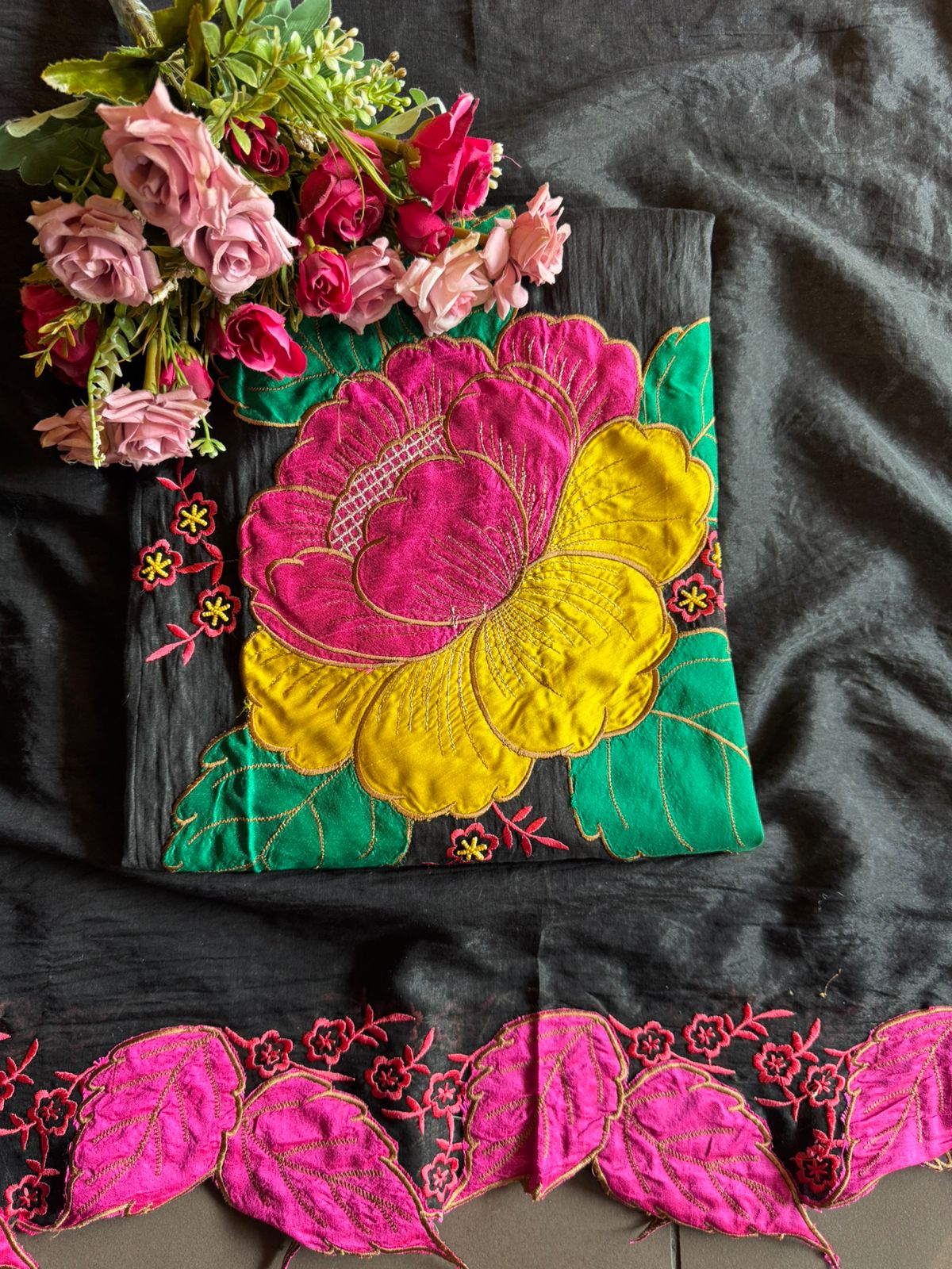 Unstitched Crushed Mul chanderi Suit