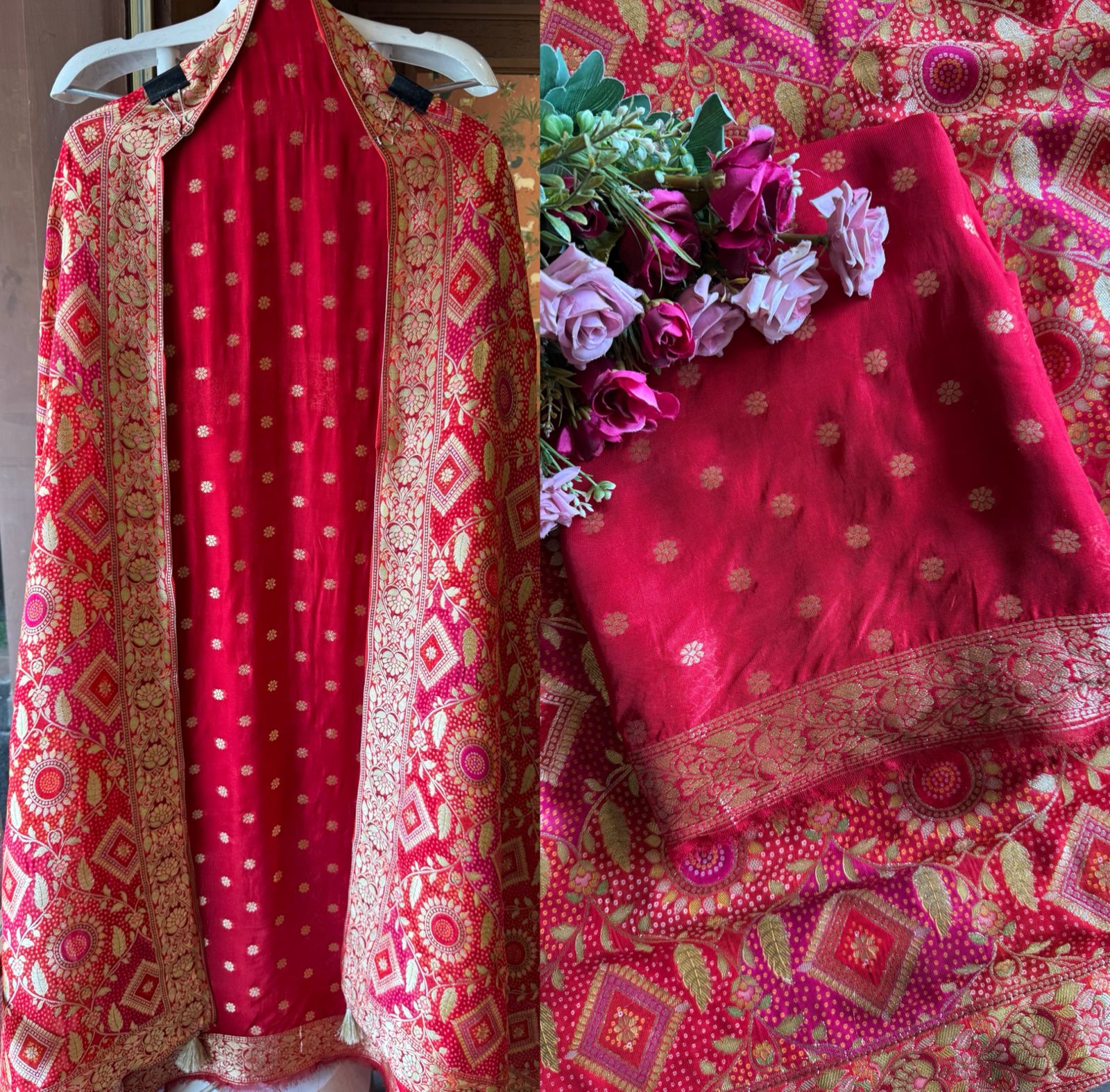 Georgette bootiedaar shirt with No neckline