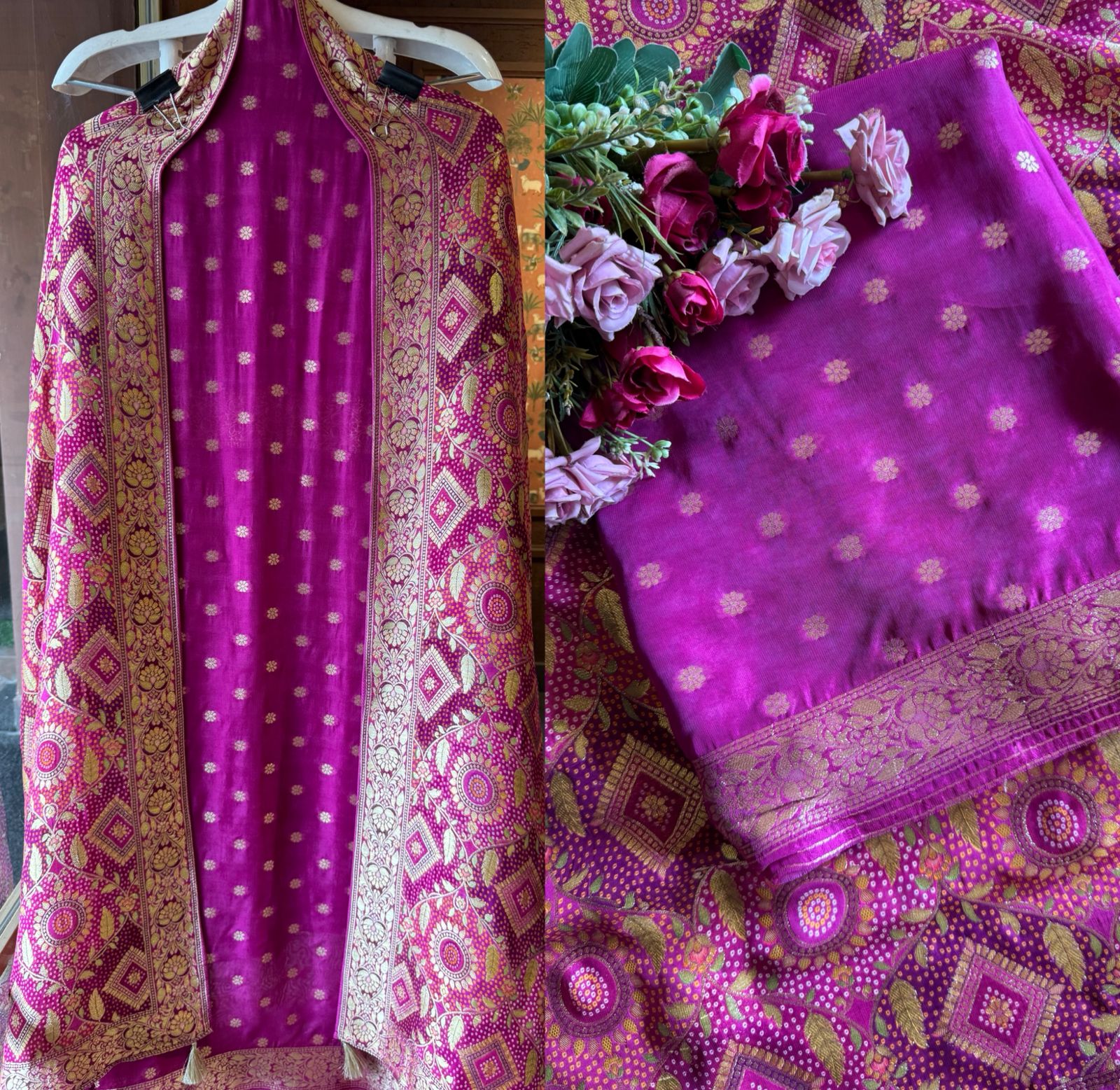 Georgette bootiedaar shirt with No neckline