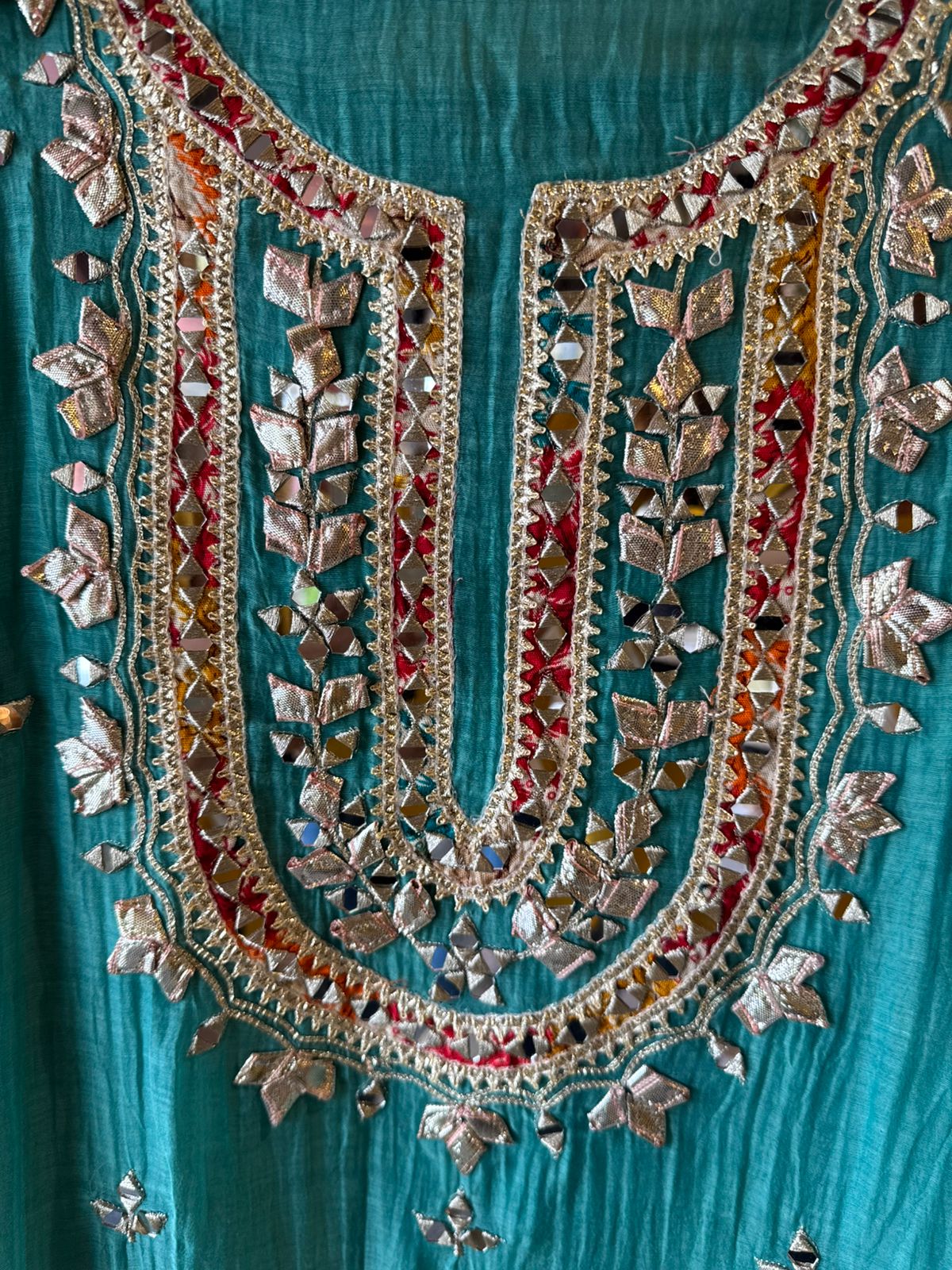 Pure mul Chanderi ombre Unstitched shirt