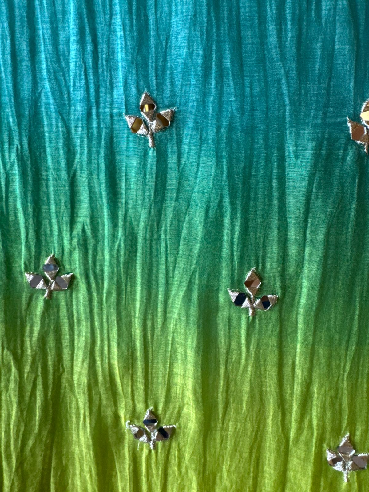 Pure mul Chanderi ombre Unstitched shirt