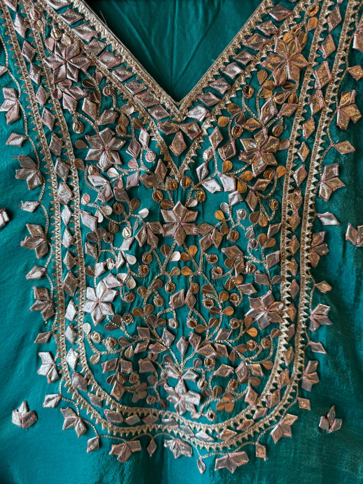 Pure Stitched tissue sharara set