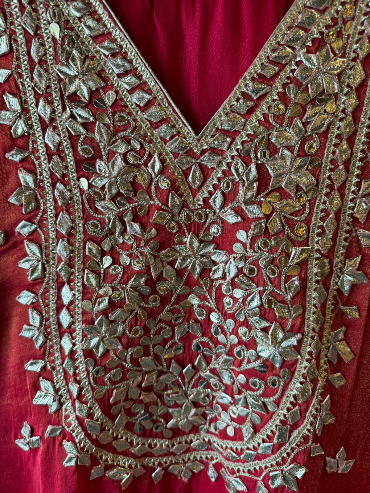 Pure Stitched tissue sharara set