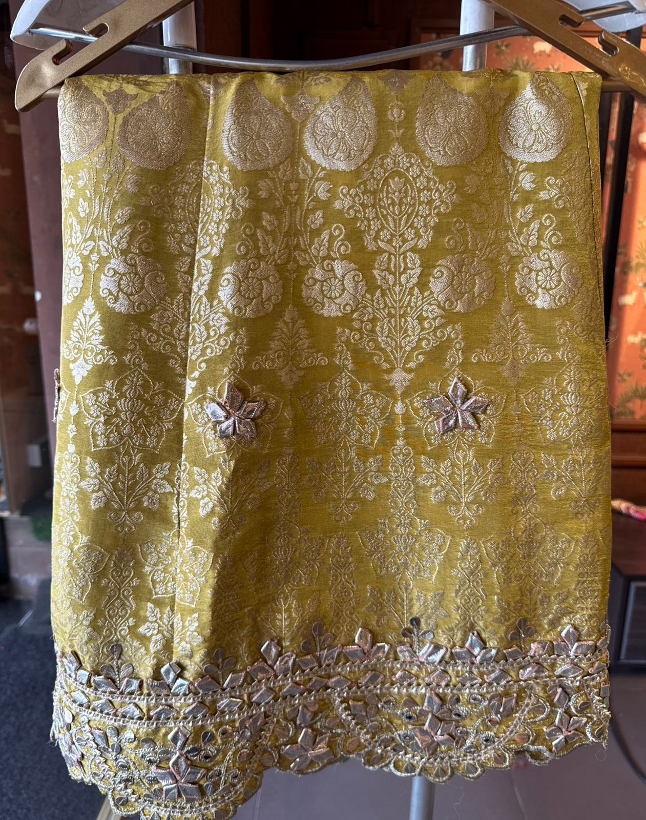 Pure Stitched tissue sharara set