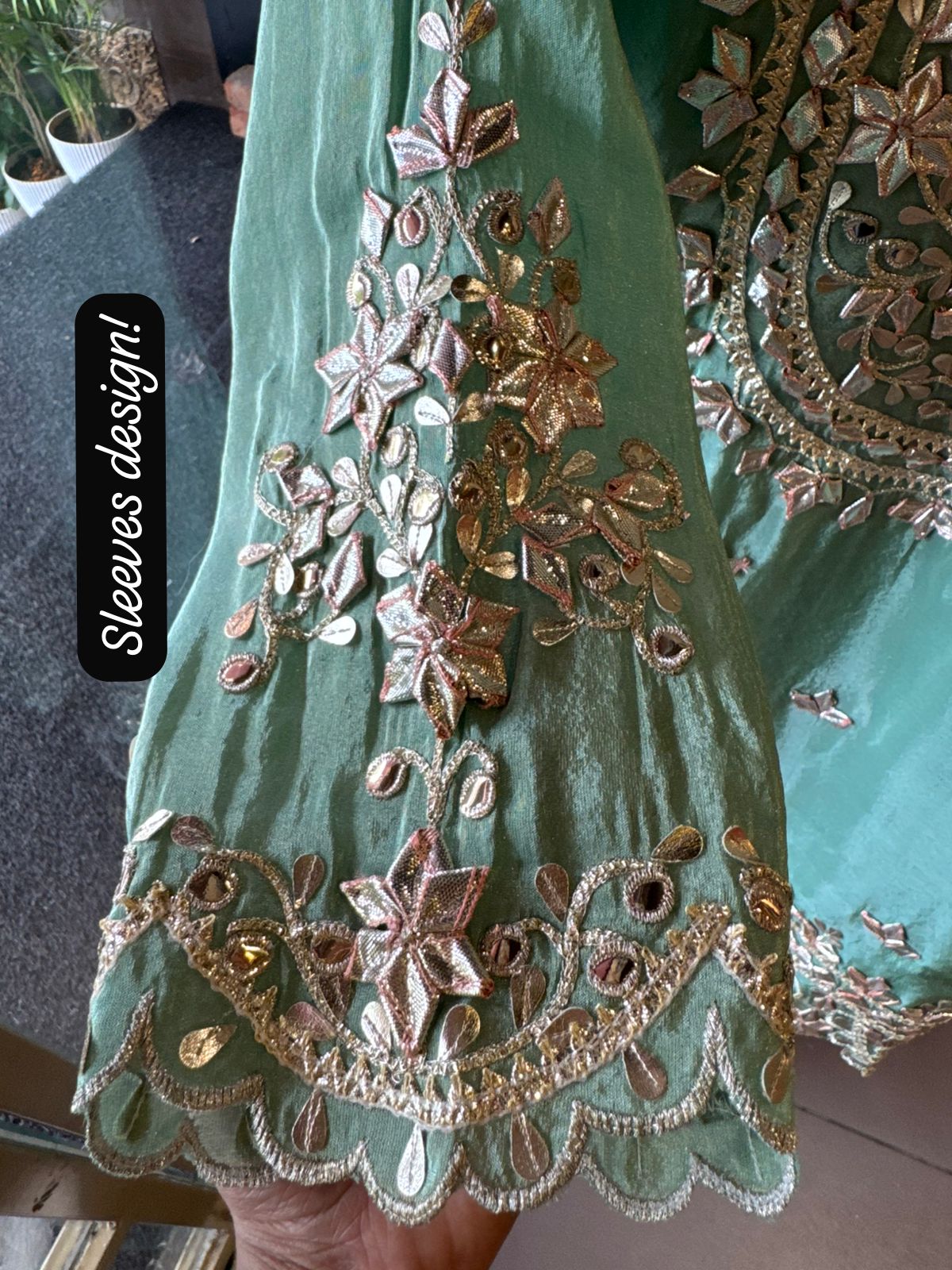 Pure Stitched tissue sharara set