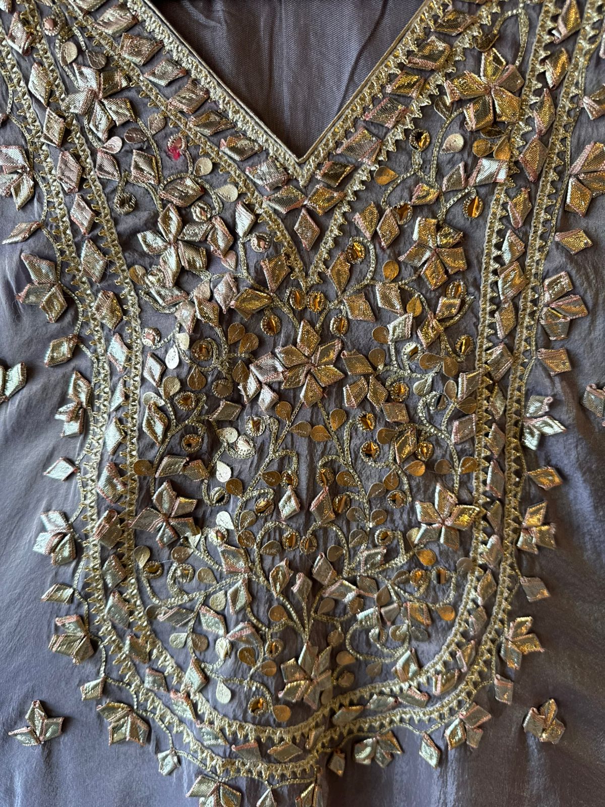 Pure Stitched tissue sharara set