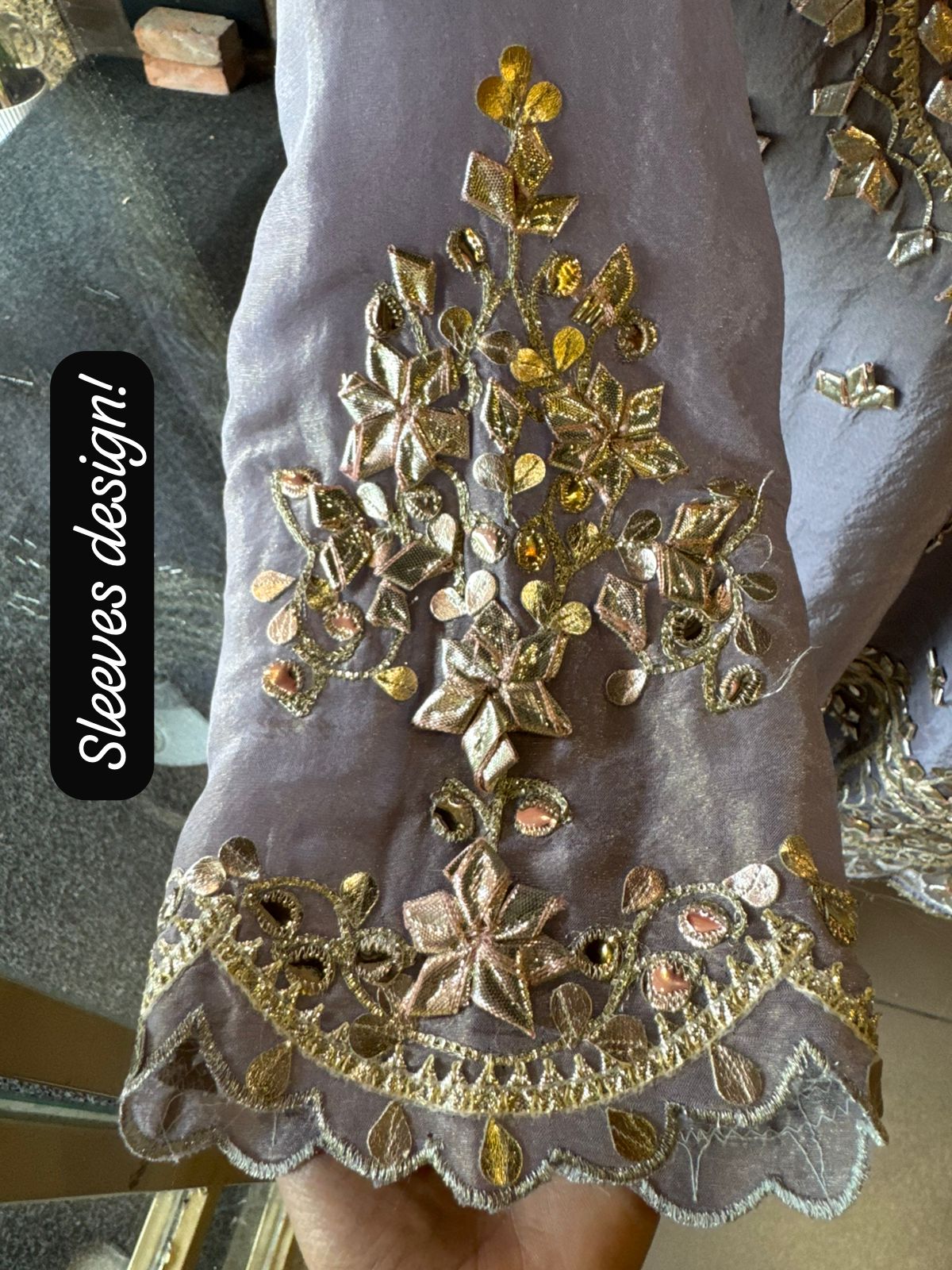 Pure Stitched tissue sharara set