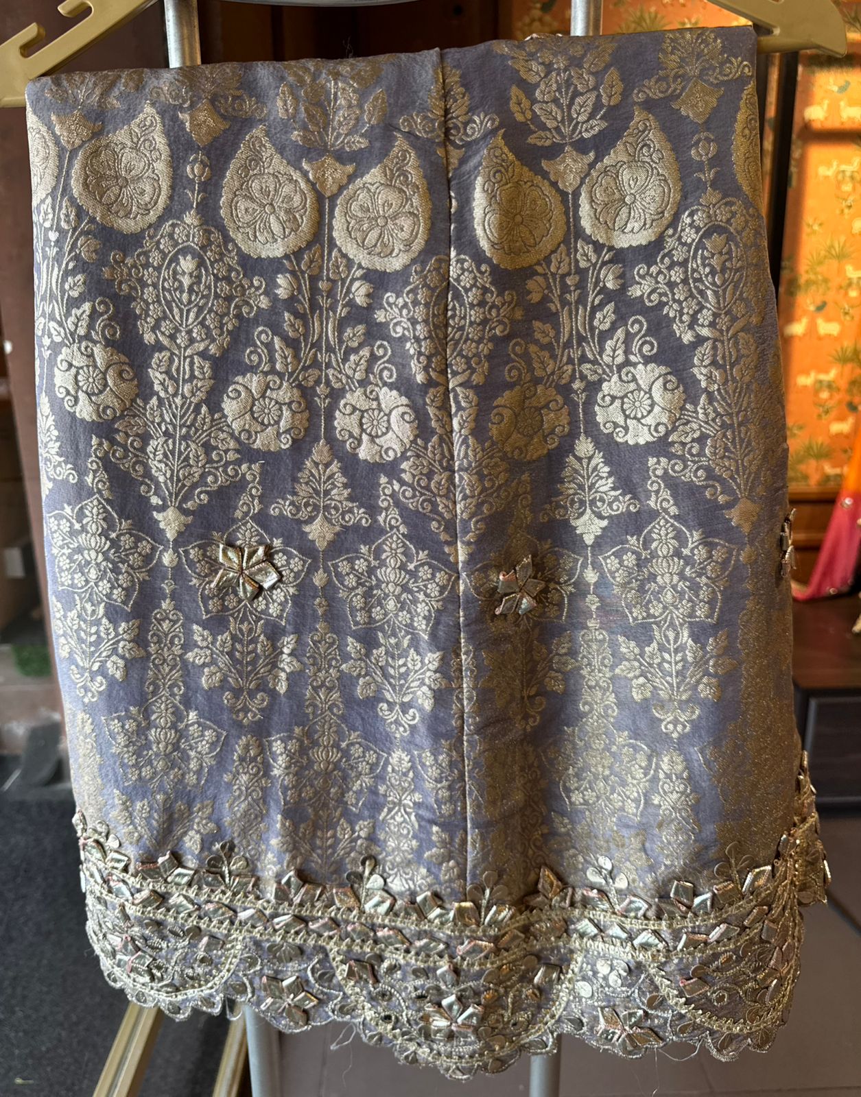 Pure Stitched tissue sharara set