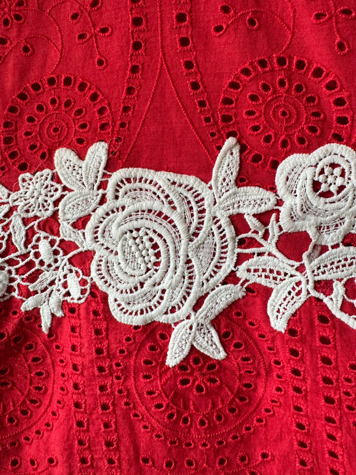 Beautiful Blood red Cotton chicken stitched Suit