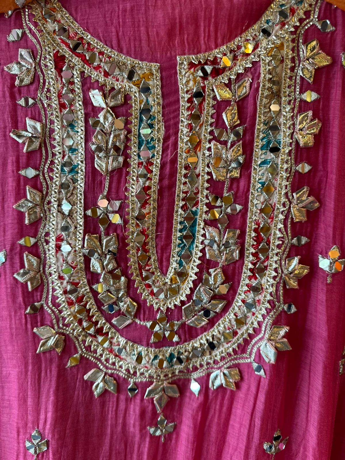 Pure mul Chanderi ombre Unstitched shirt