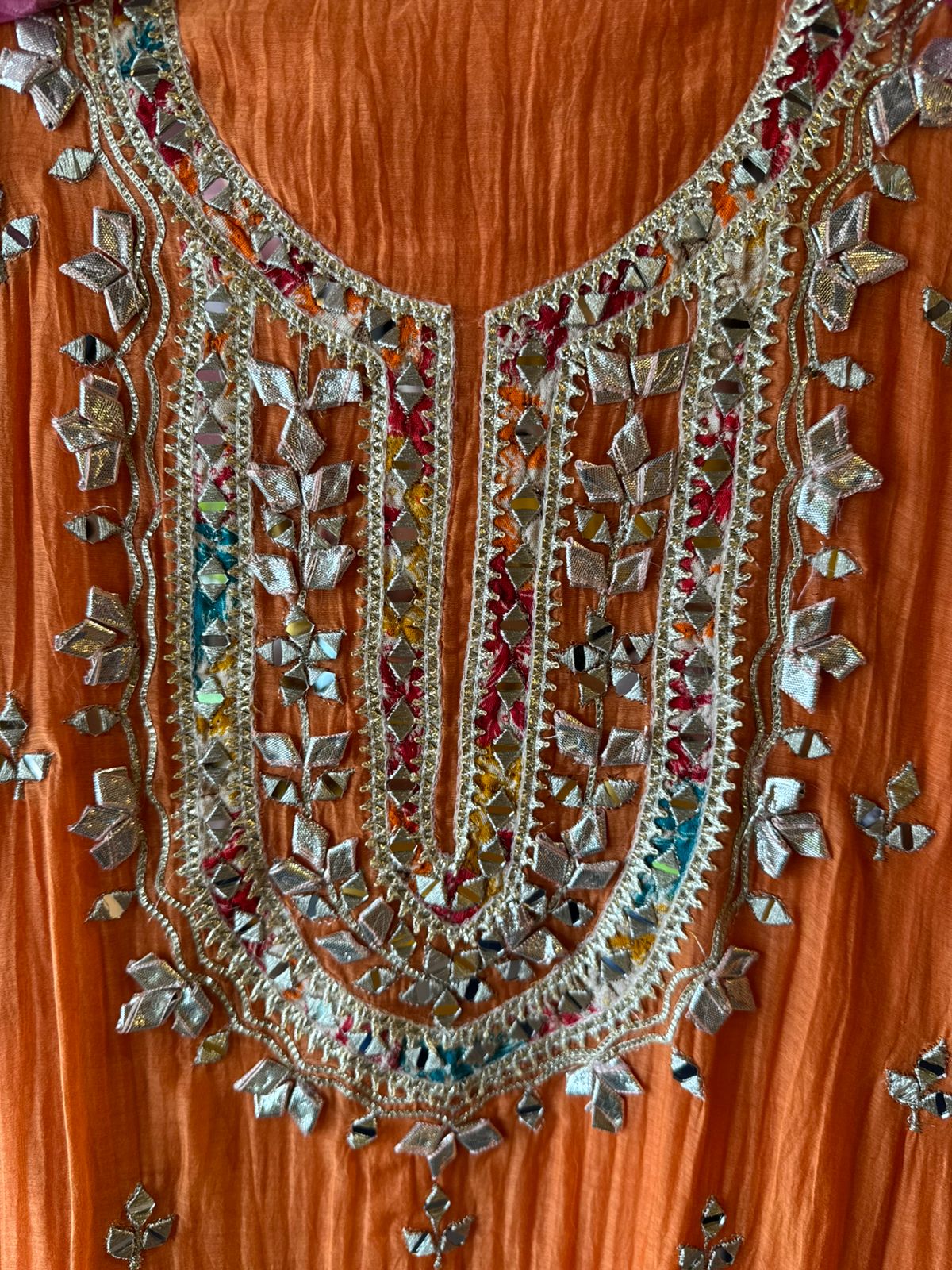 Pure mul Chanderi ombre Unstitched shirt