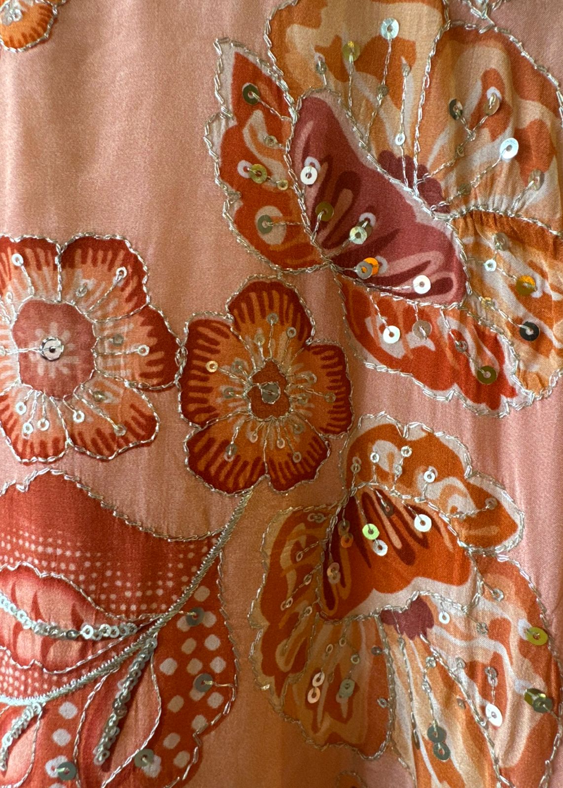 Pure crepe stitched kaaftan set