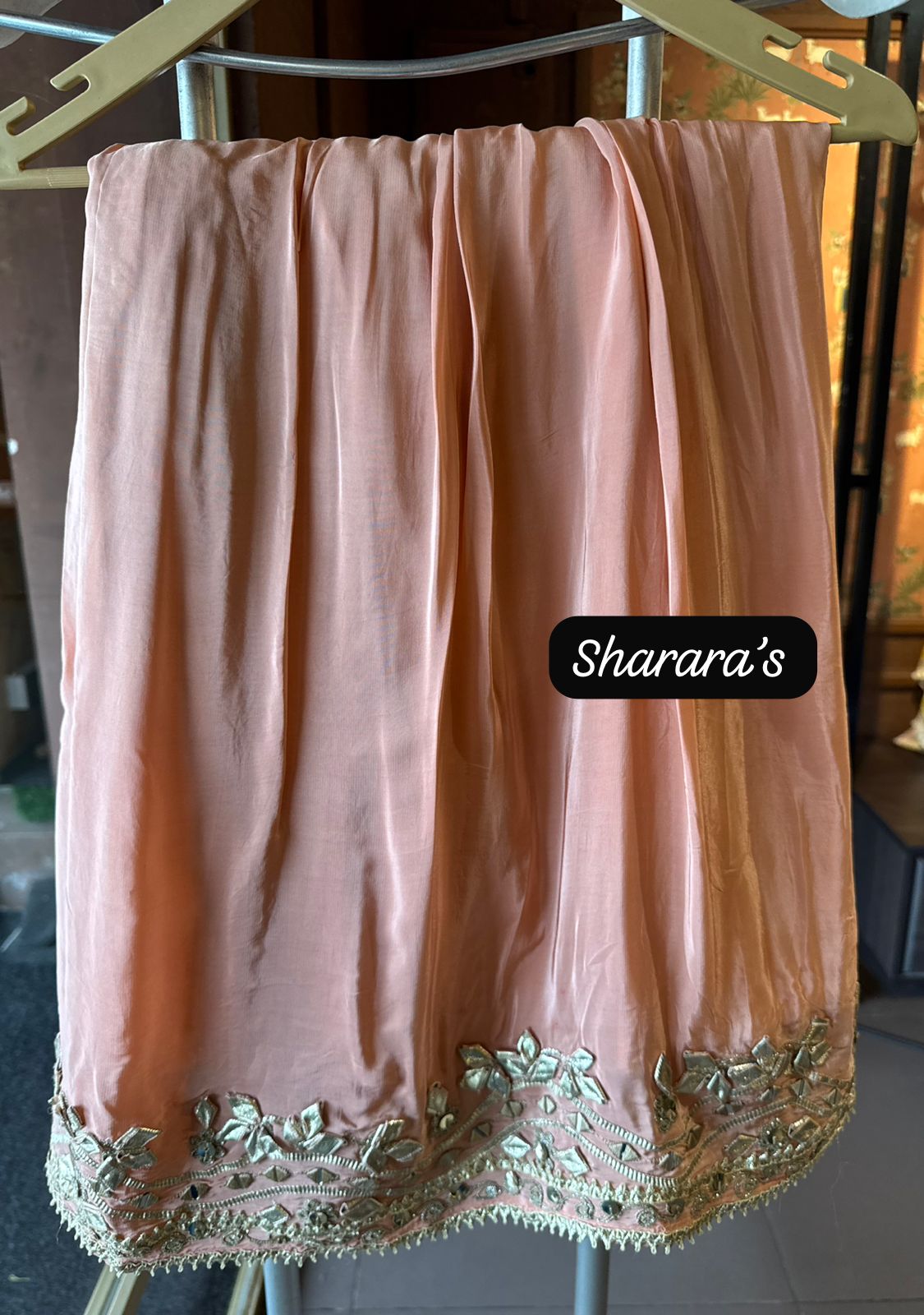 Pure crepe stitched kaaftan set