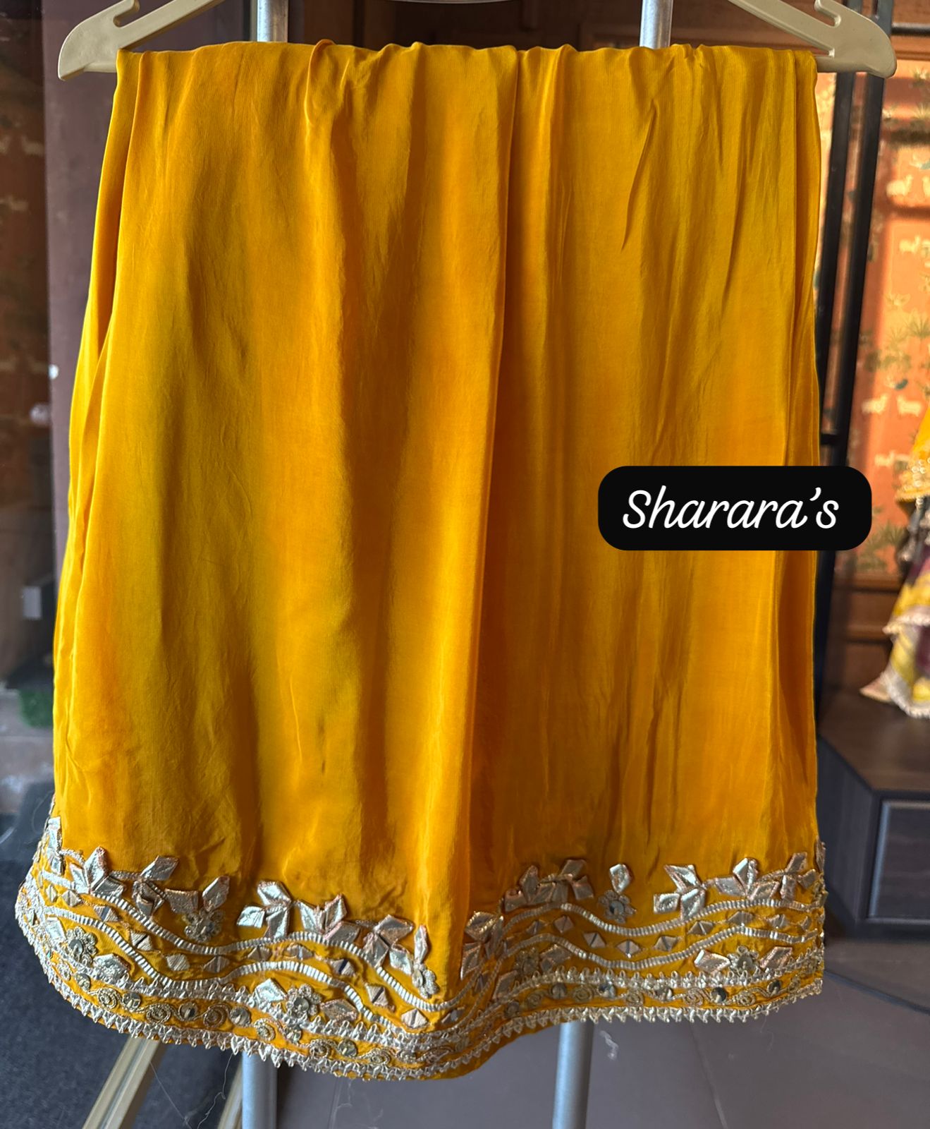 Pure crepe stitched kaaftan set