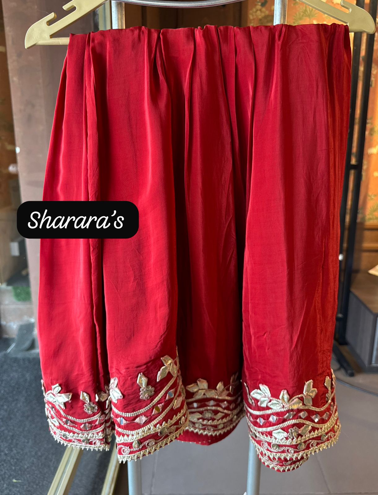 Pure crepe stitched kaaftan set