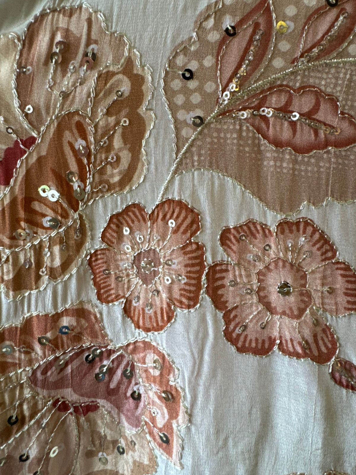 Pure crepe stitched kaaftan set