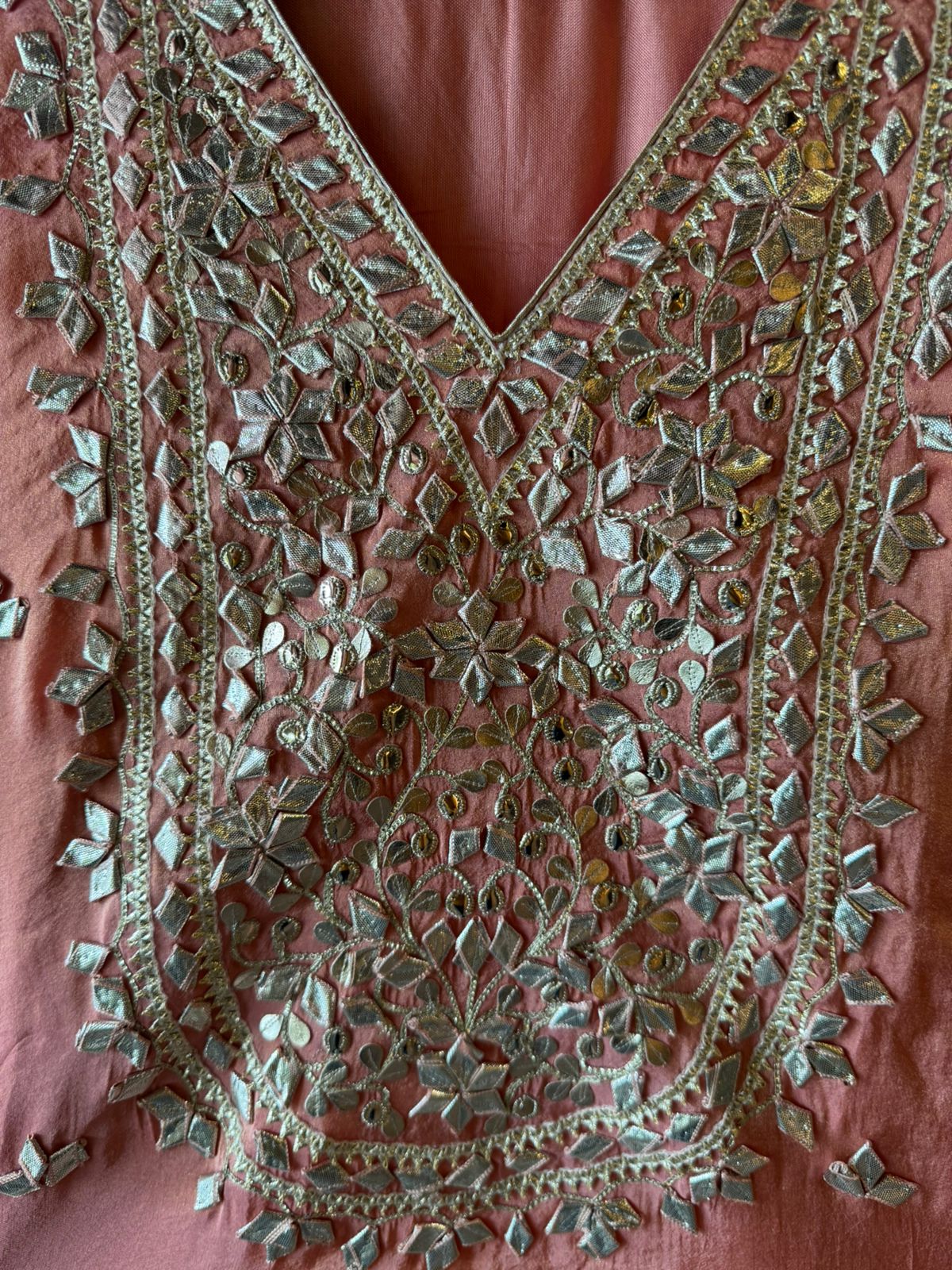 Pure Stitched tissue sharara set