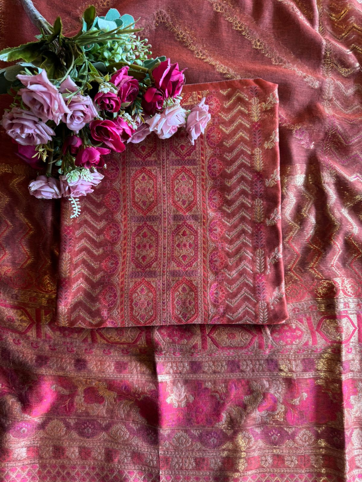 Pure jamdaani cotton Silk Suit