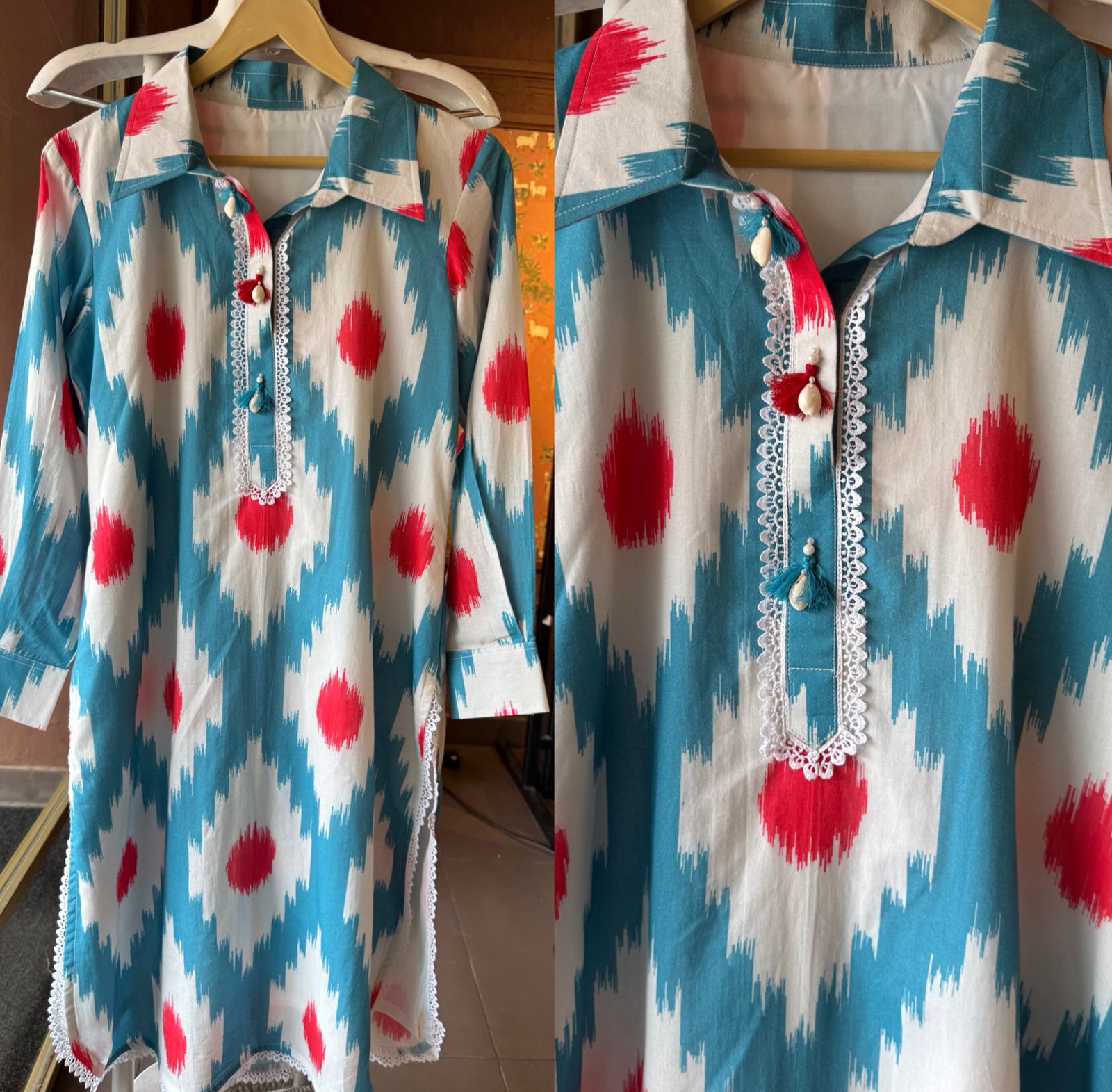 Soft Mul cotton batik printed tunic set