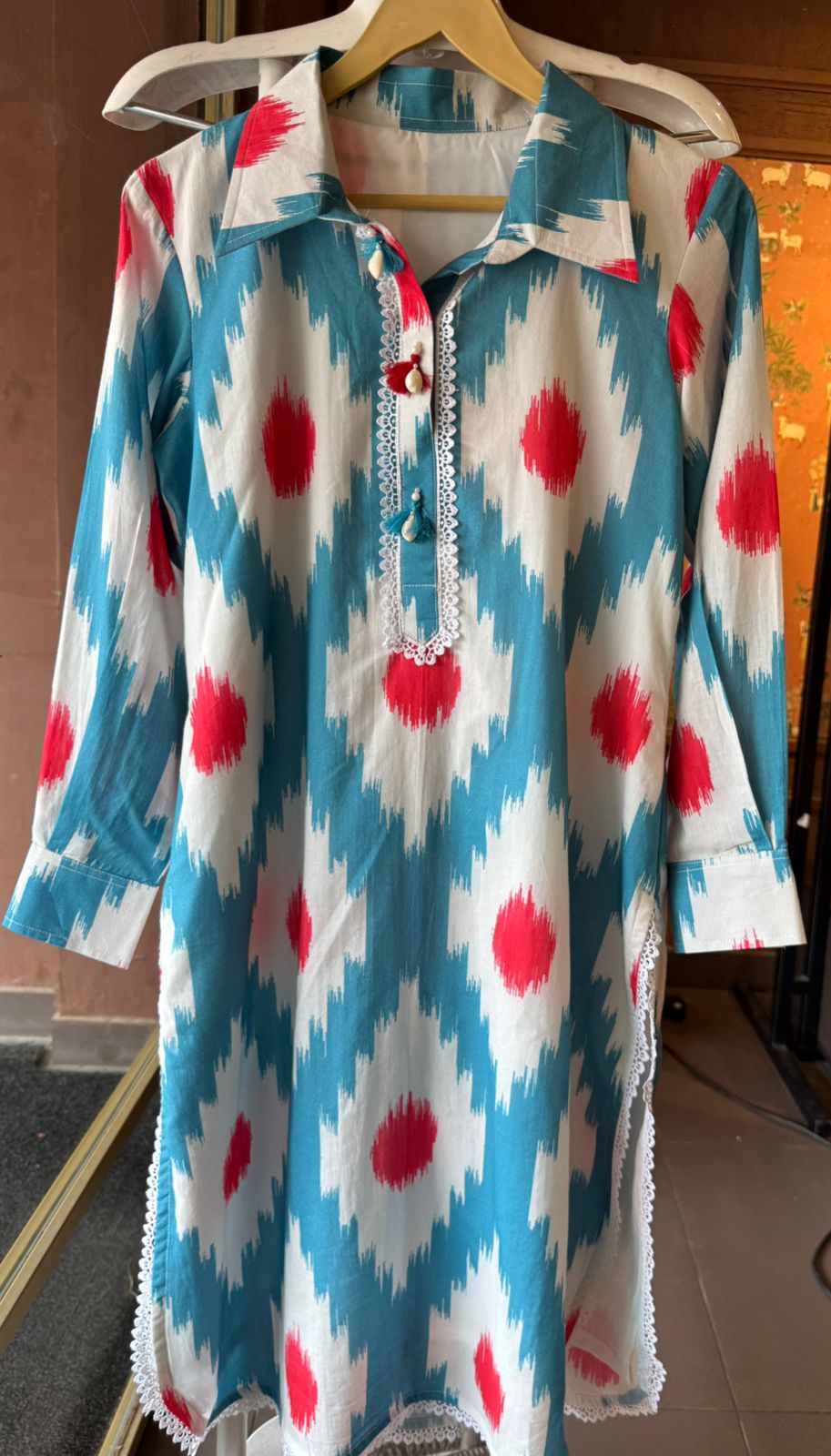 Soft Mul cotton batik printed tunic set