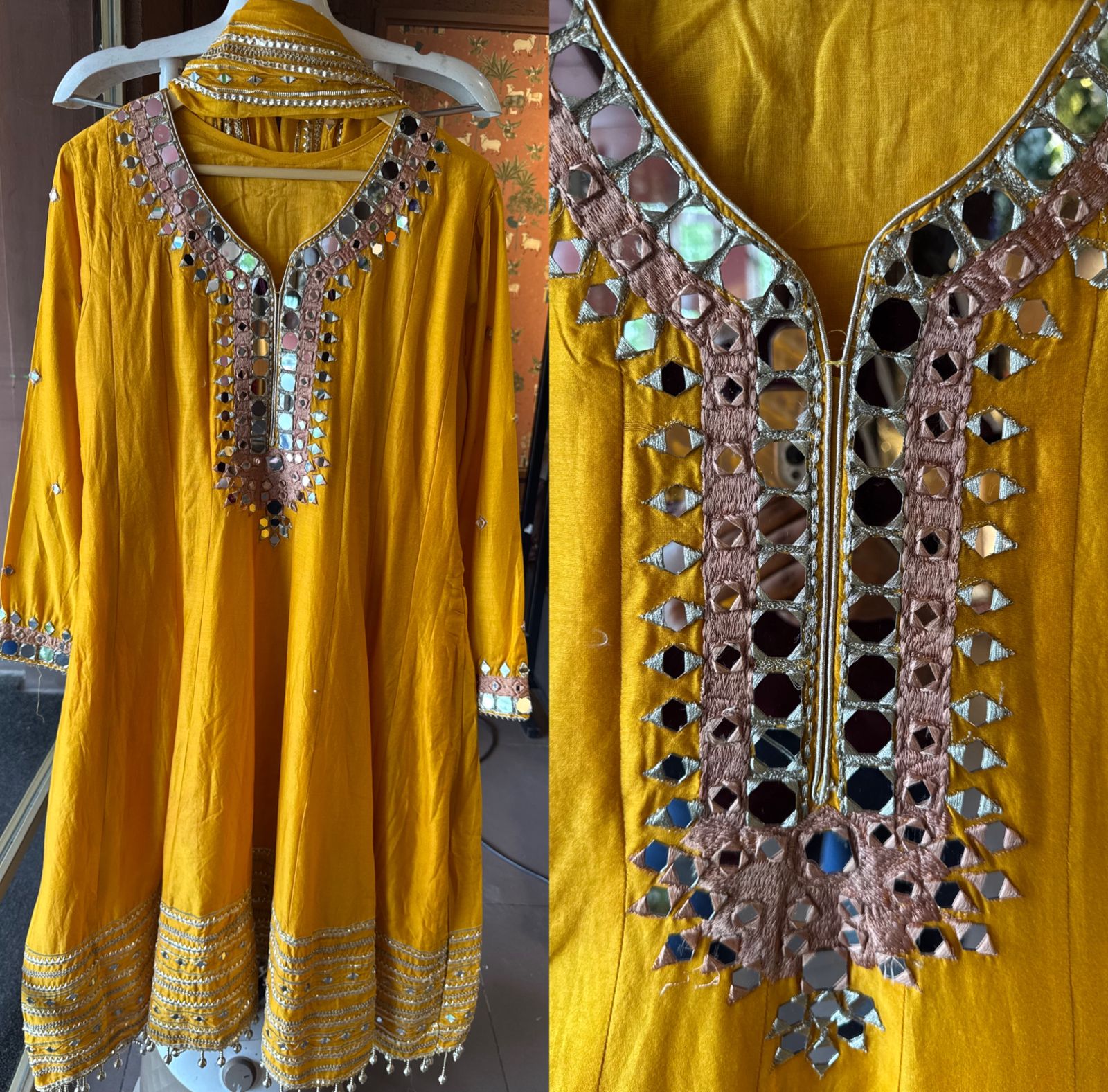 Soft Mul chanderi Anarkali suit