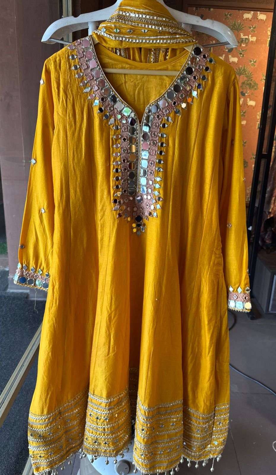 Soft Mul chanderi Anarkali suit