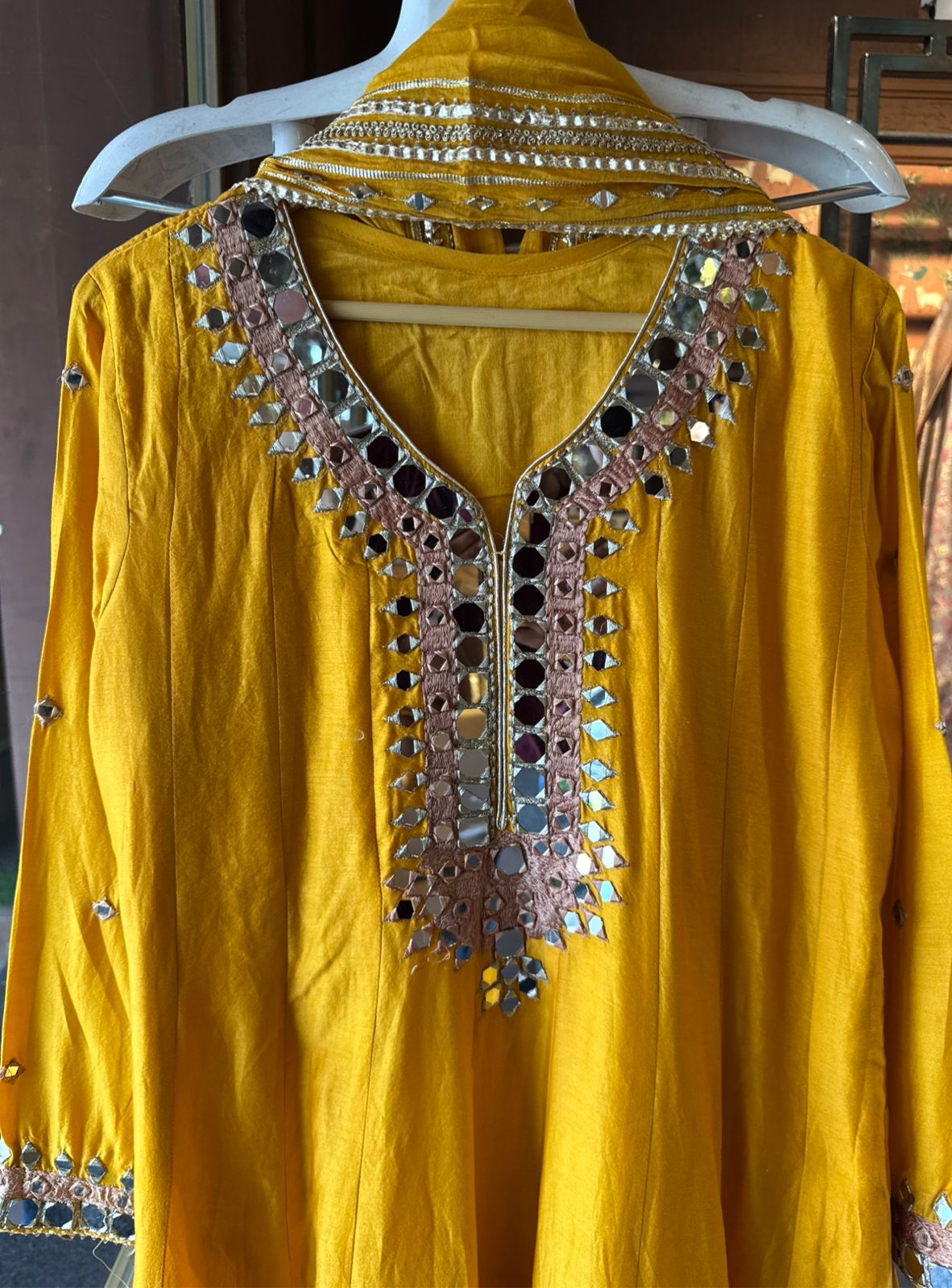 Soft Mul chanderi Anarkali suit