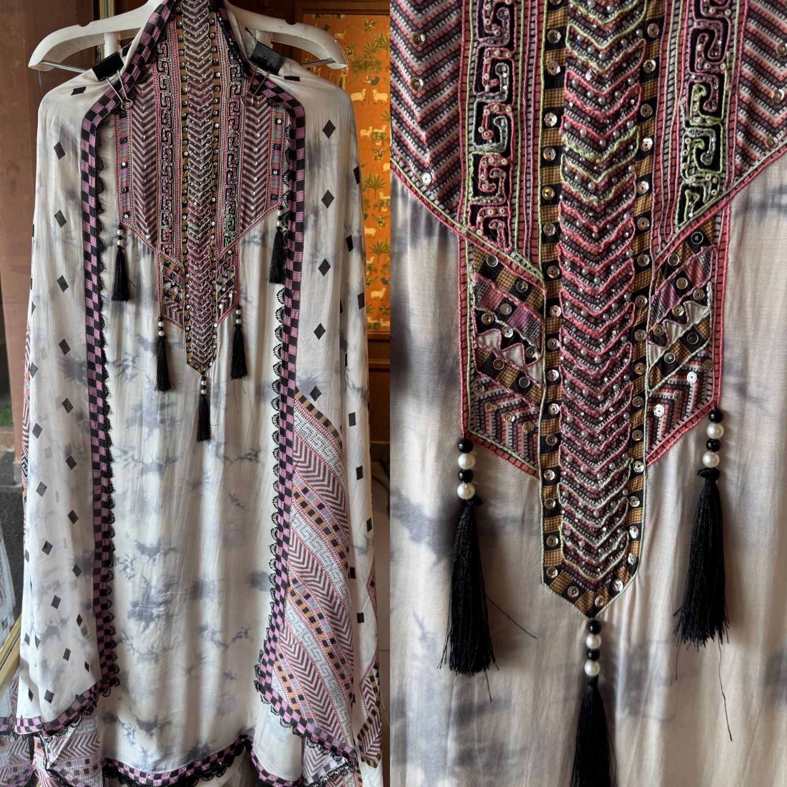 Pure Soft Mul muslin Tie and Dye  printed shirt