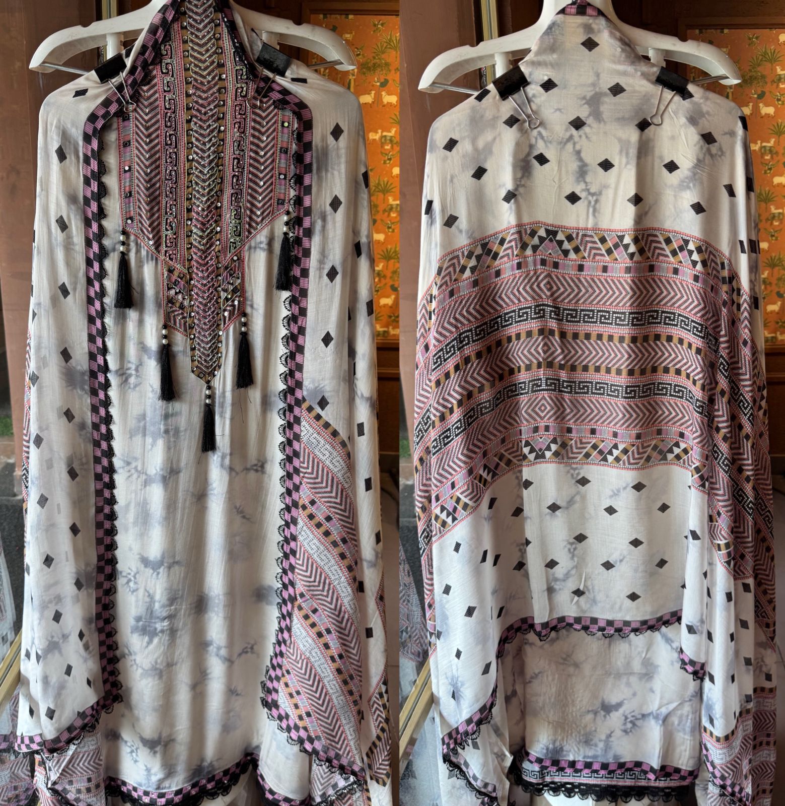 Pure Soft Mul muslin Tie and Dye  printed shirt