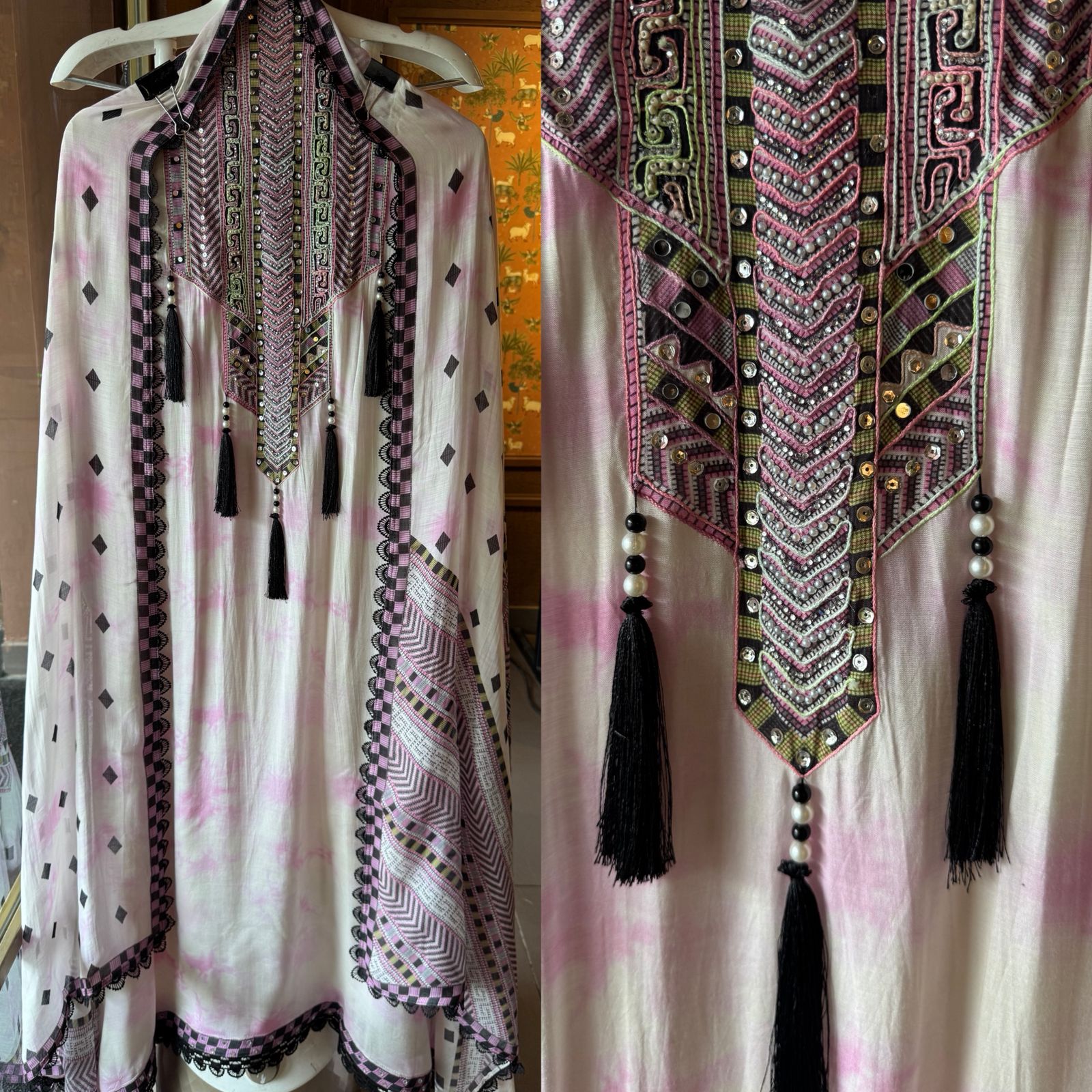 Pure Soft Mul muslin Tie and Dye  printed shirt