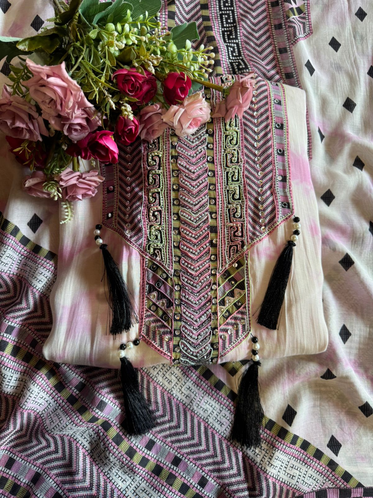 Pure Soft Mul muslin Tie and Dye  printed shirt