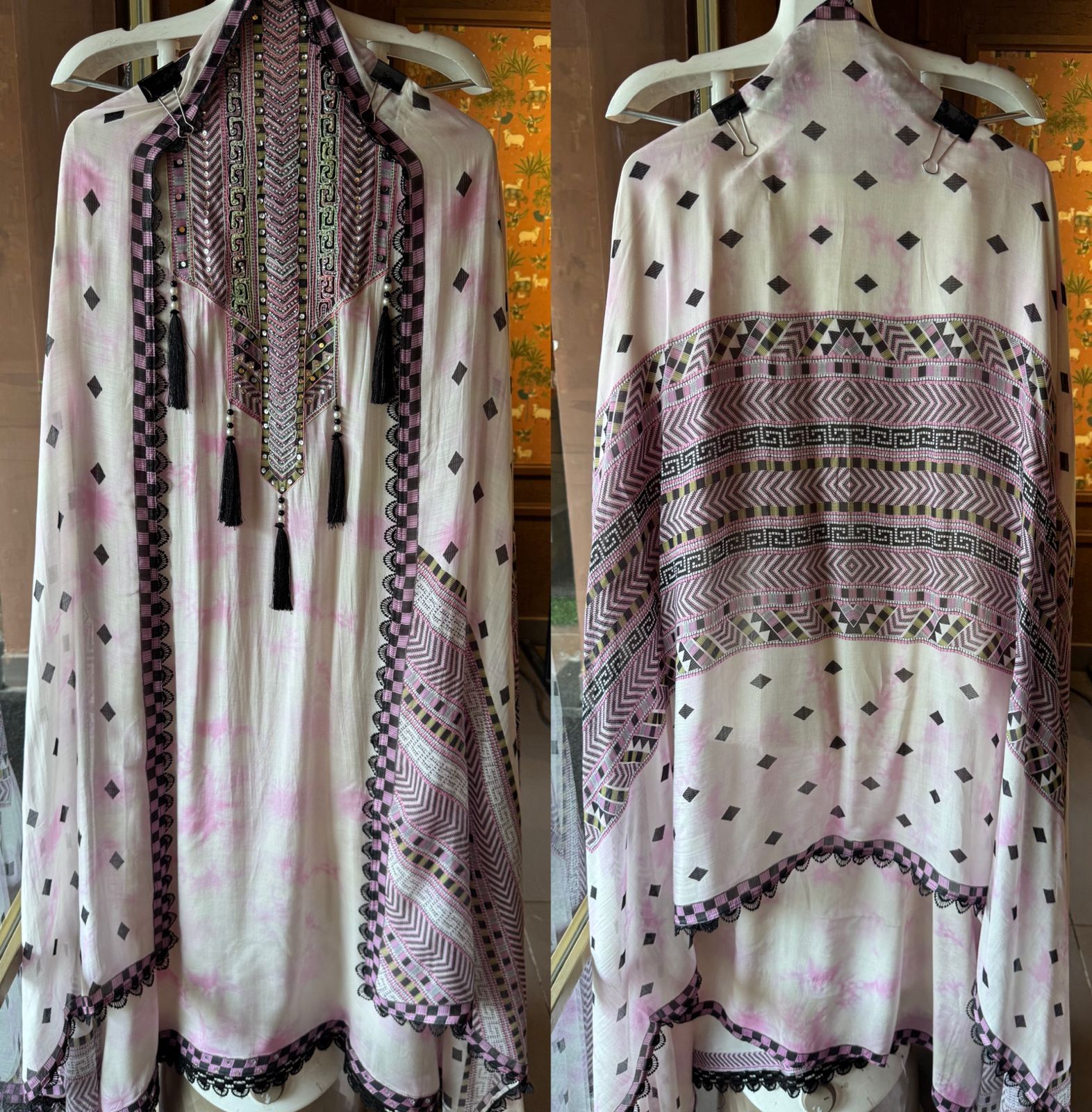 Pure Soft Mul muslin Tie and Dye  printed shirt