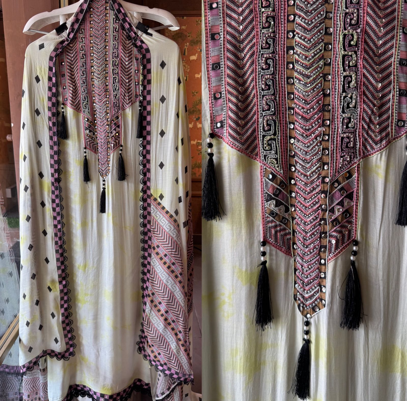 Pure Soft Mul muslin Tie and Dye  printed shirt