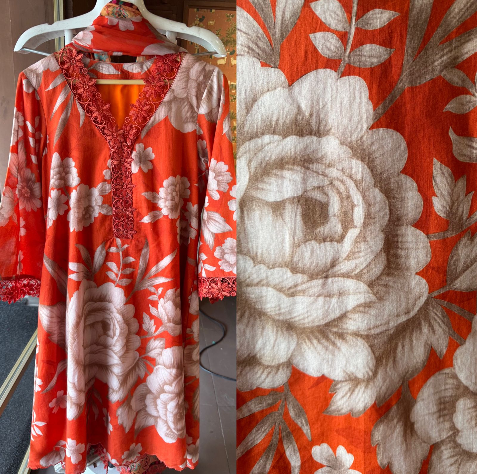 Soft Mul Cambric Cotton Floral digital printed Stitched Suit