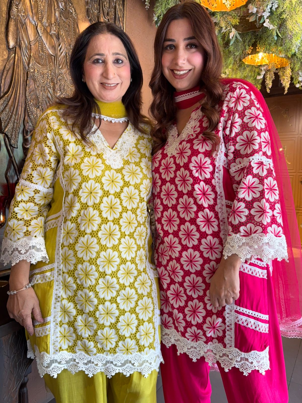 Imported Floral Crochia fabric beautifully designed