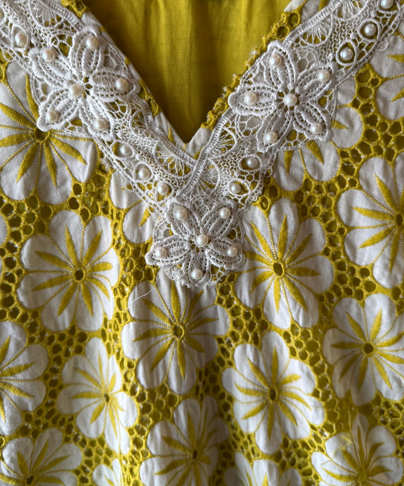 Imported Floral Crochia fabric beautifully designed