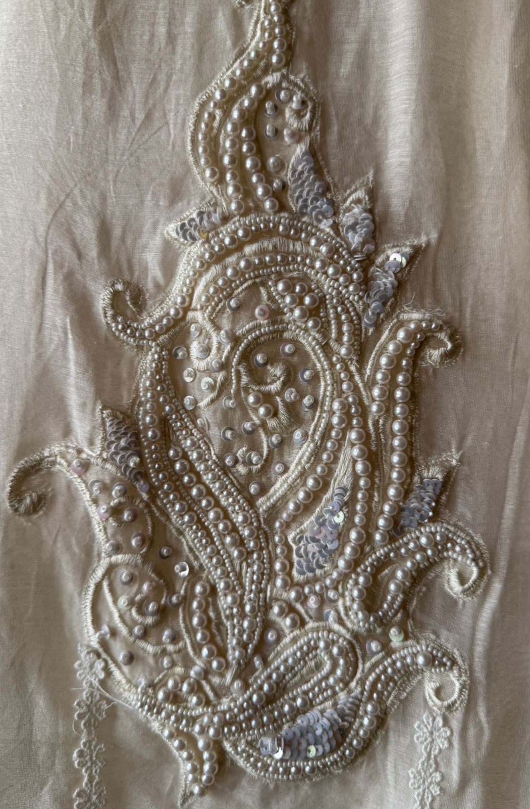 Soft chanderi Shirt with lacework
