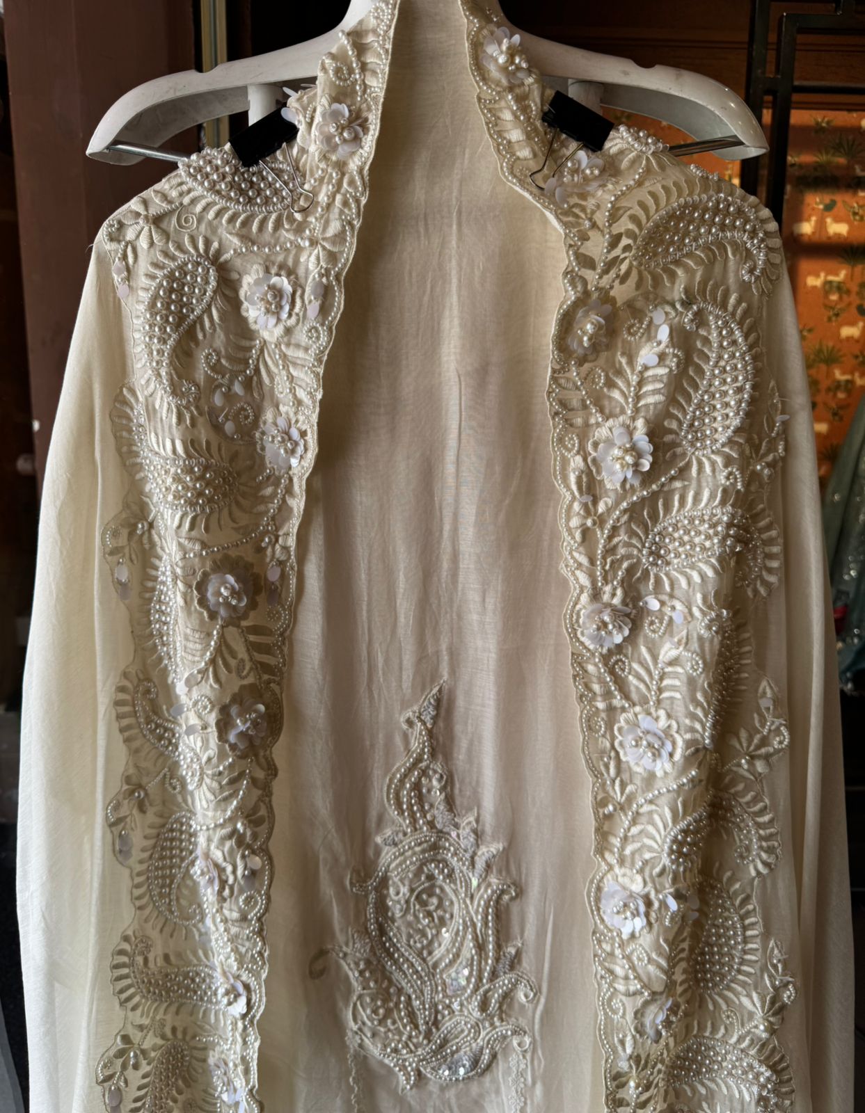 Soft chanderi Shirt with lacework