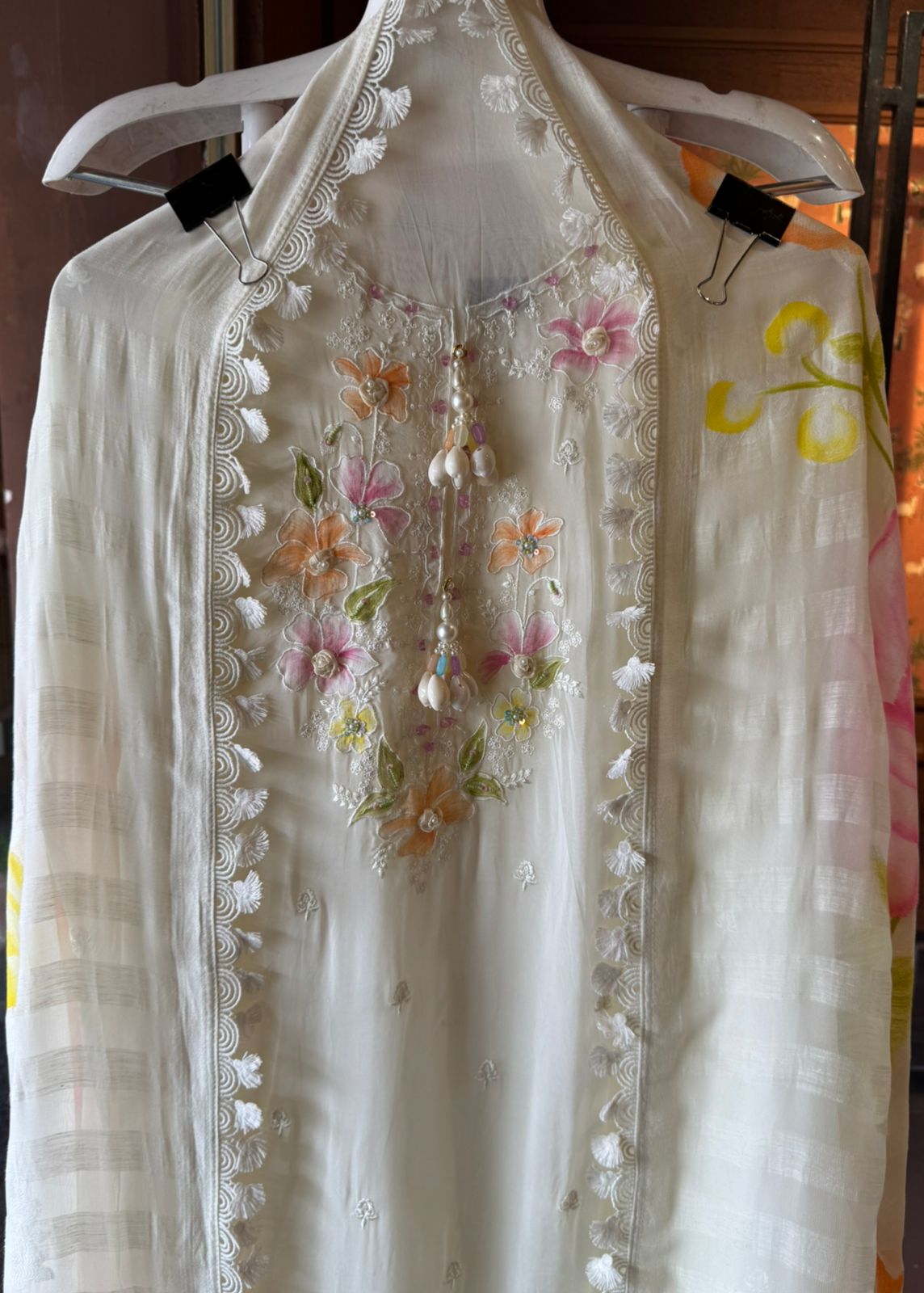 Soft organza UnstitchedSuit piece