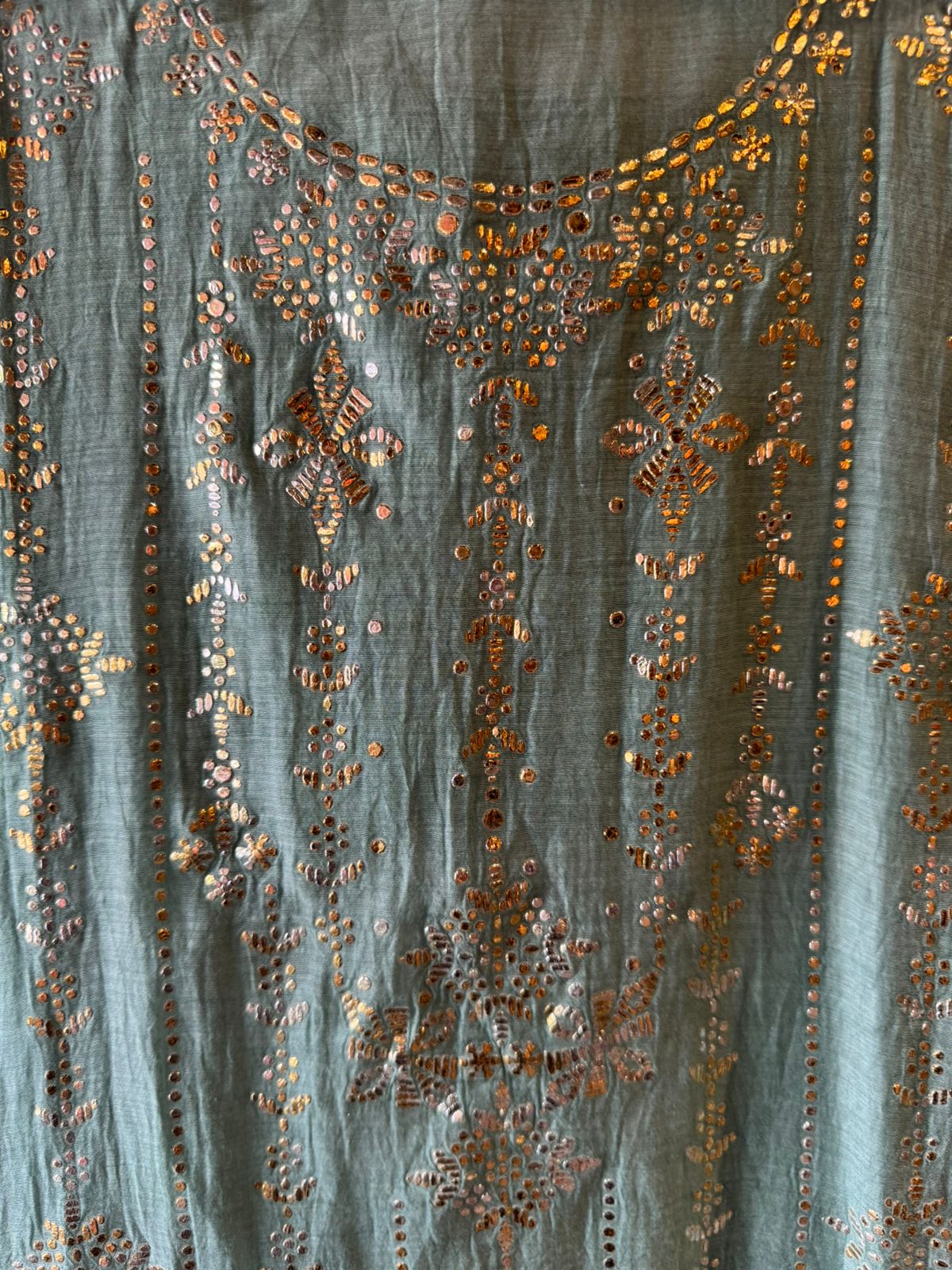 Pure Mul chanderi Unstitched Kurta