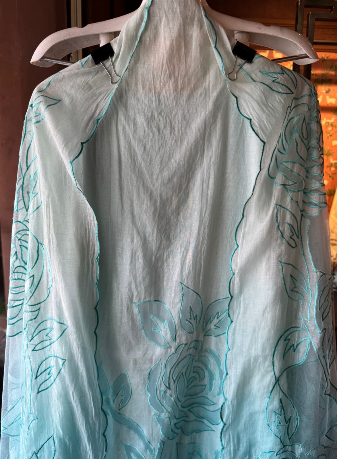 Pure Mul Chanderi ombré shades unstitched Kurta