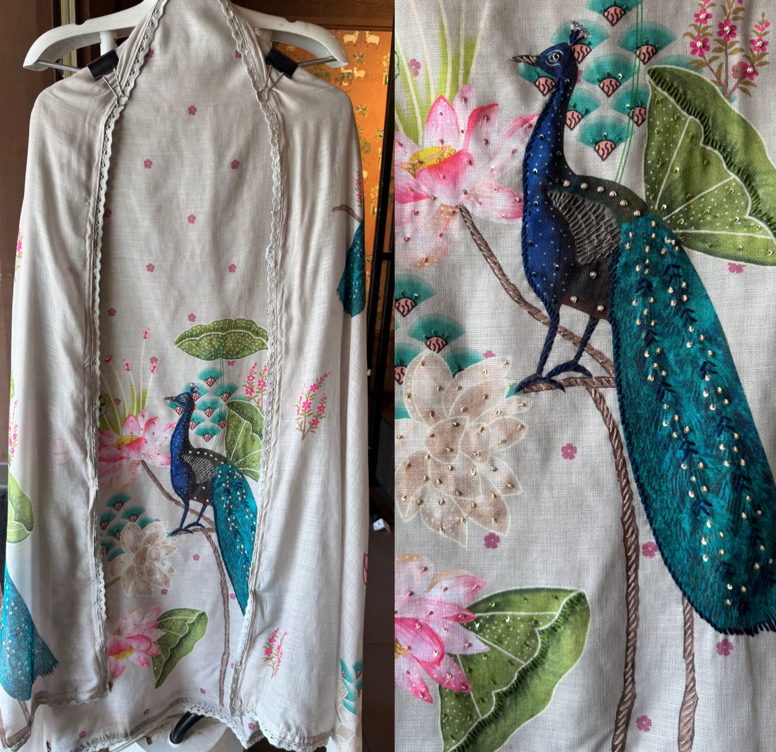 Handloom cotton Unstitched Shirt design