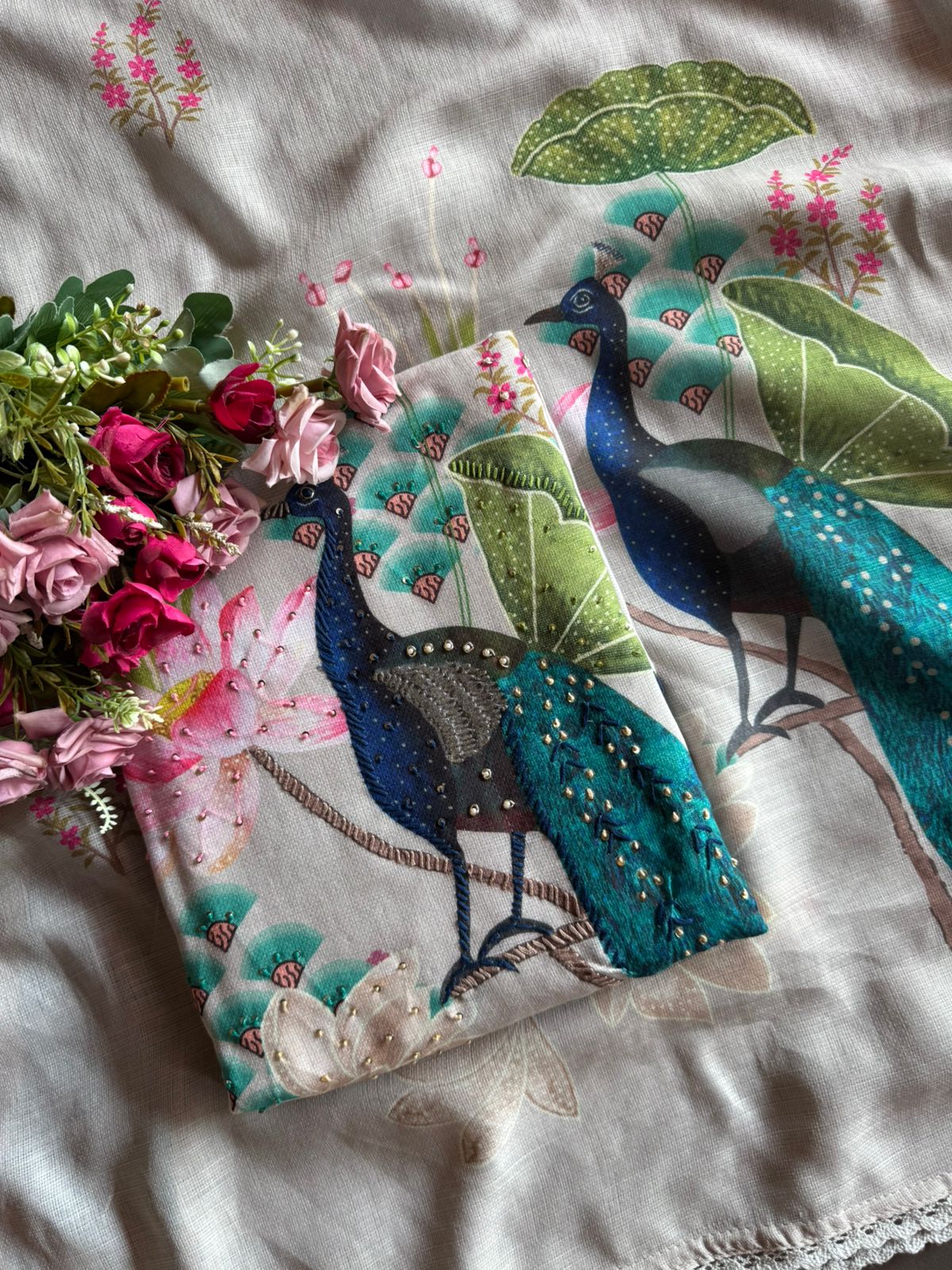 Handloom cotton Unstitched Shirt design