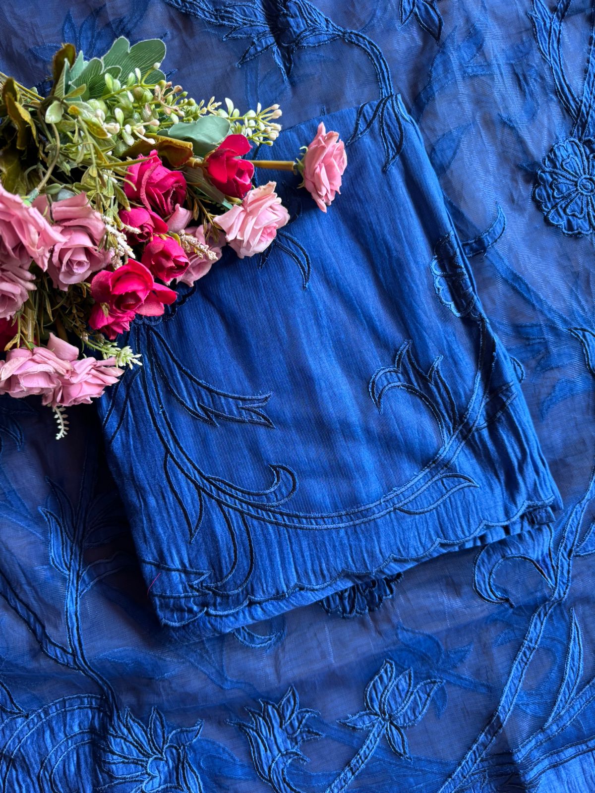 Pure Mul Crushed Chanderi unstitched Kurta