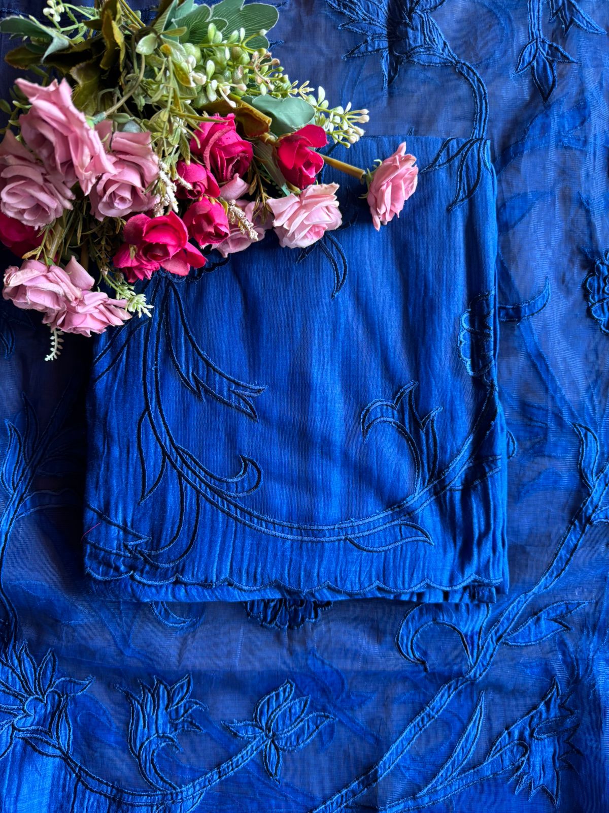 Pure Mul Crushed Chanderi unstitched Kurta